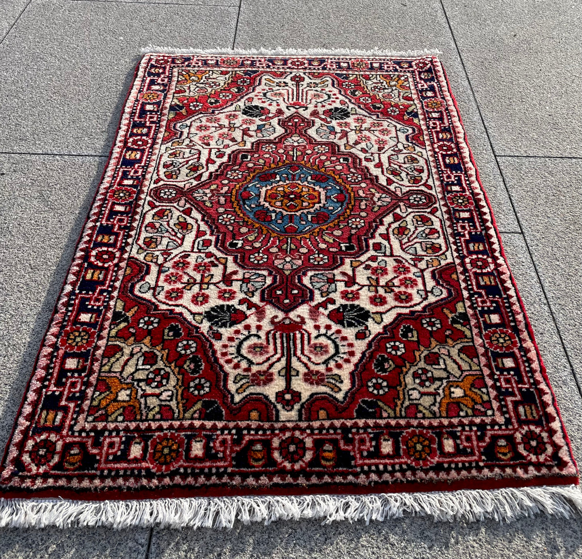 Vintage Malayer rug Circa 1960s 3.3 x 2.2 ft