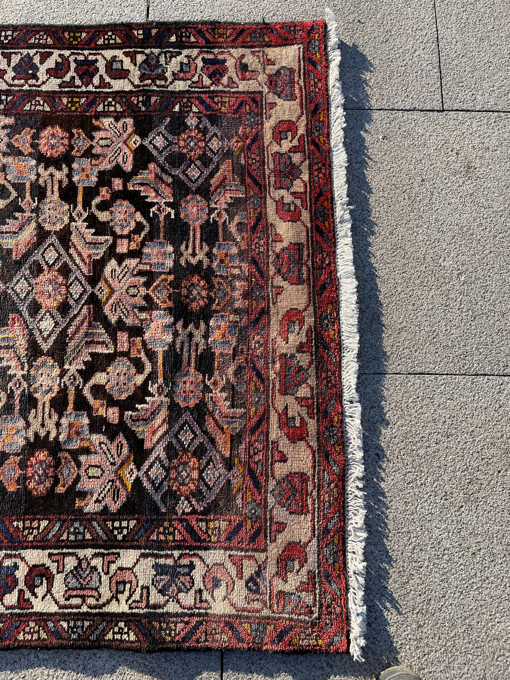 Vintage Turkish Runner Rug 3.6x9.7 Handwoven Wool Tribal Oriental Carpet