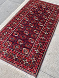 Vintage Baluch Fine Rug 3.4 x 6.2, Circa 1960s
