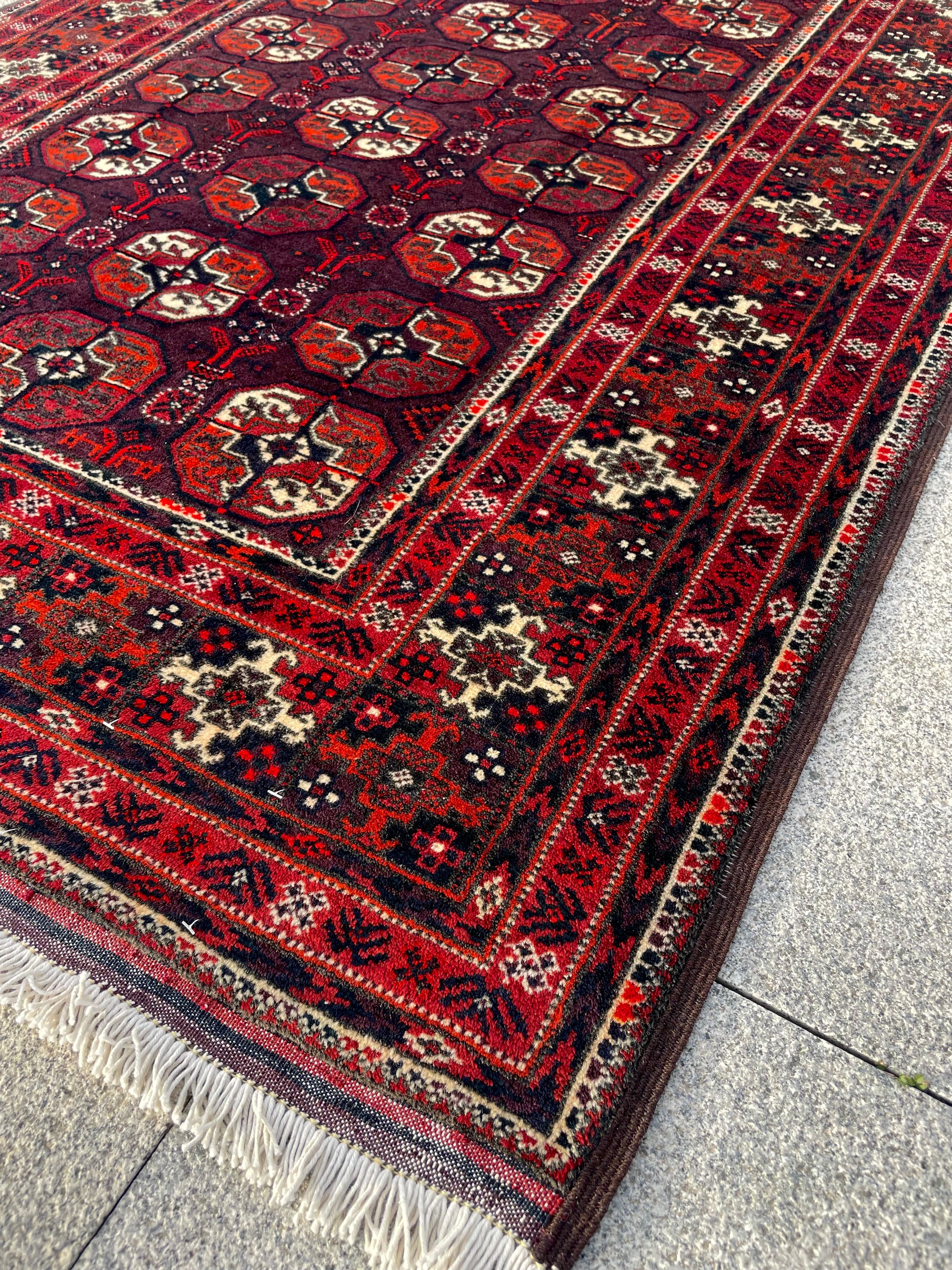 Vintage Baluch Fine Rug 3.4 x 6.2, Circa 1960s