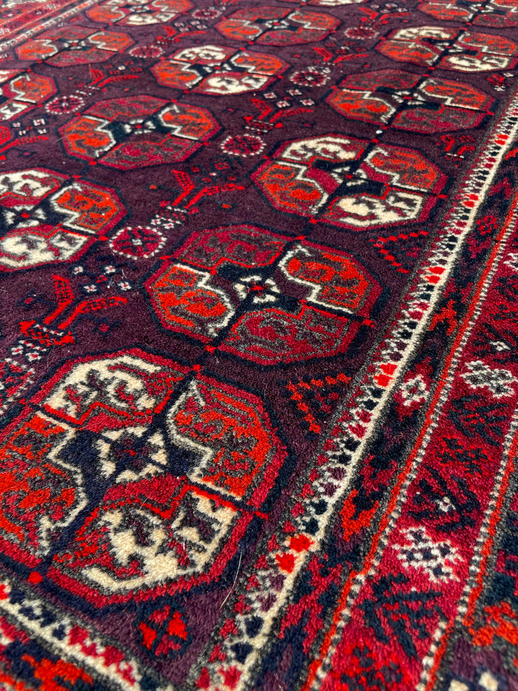 Vintage Baluch Fine Rug 3.4 x 6.2, Circa 1960s