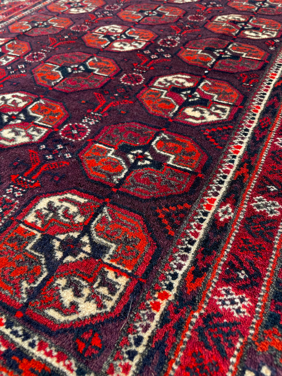 Vintage Baluch Fine Rug 3.4 x 6.2, Circa 1960s