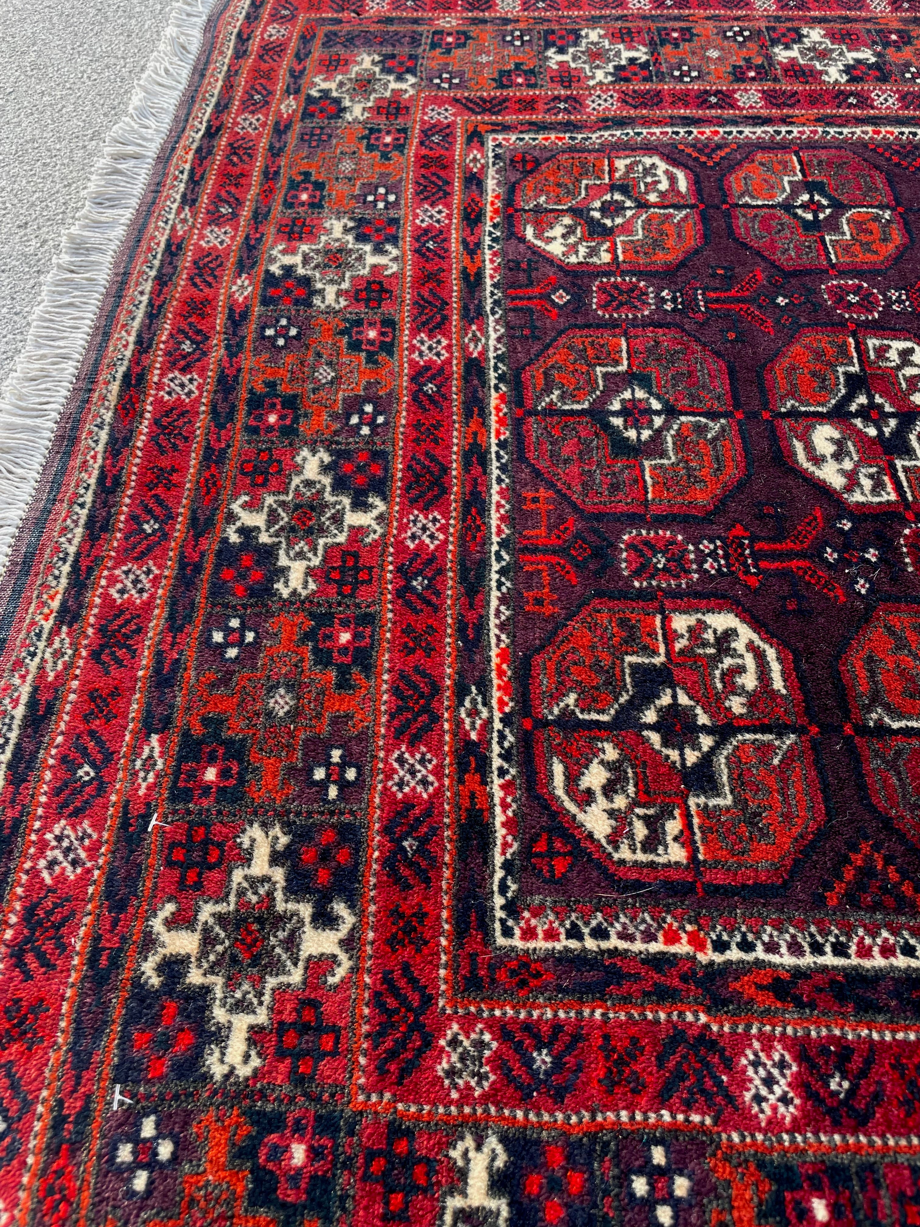 Vintage Baluch Fine Rug 3.4 x 6.2, Circa 1960s