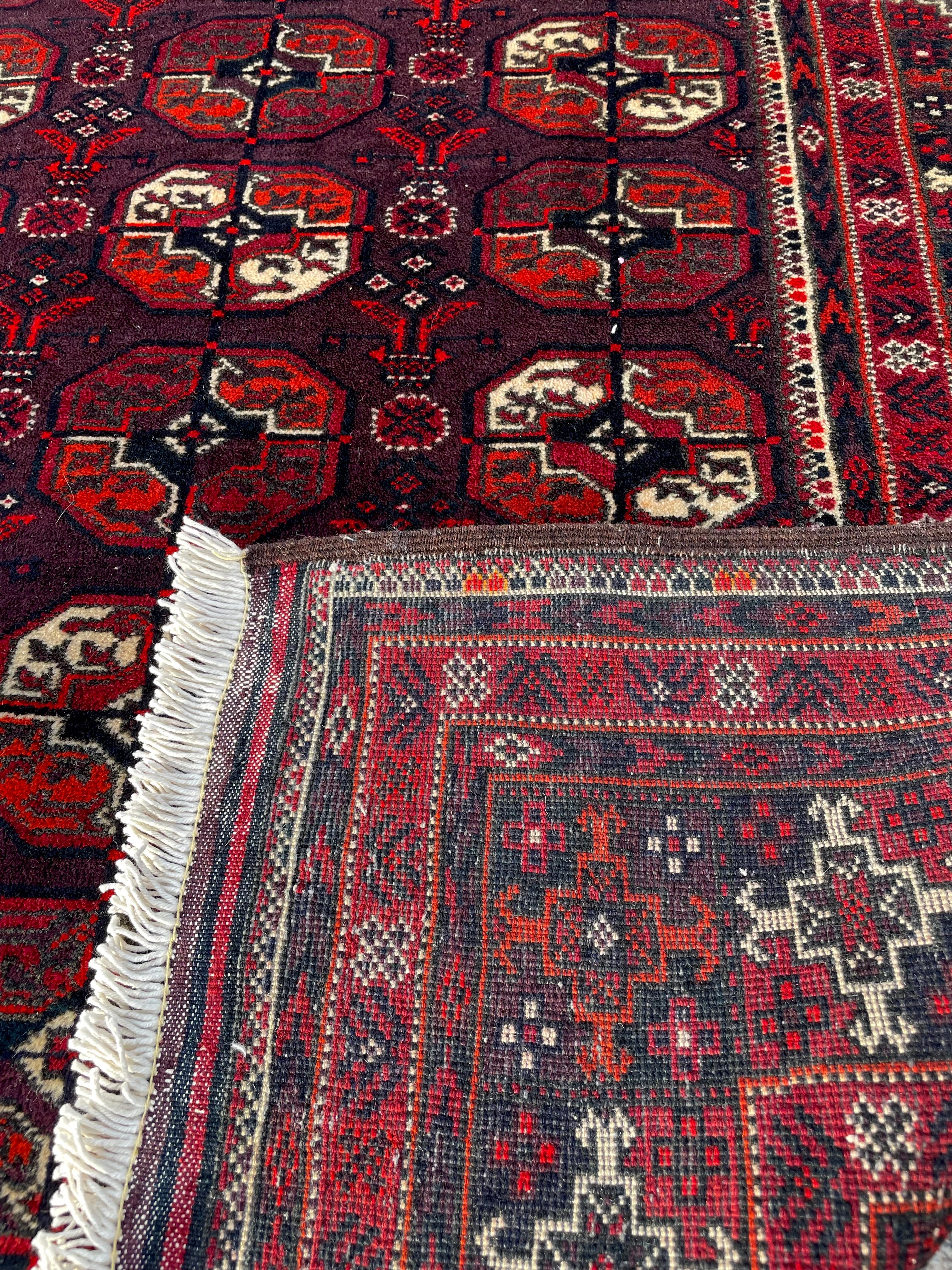 Vintage Baluch Fine Rug 3.4 x 6.2, Circa 1960s