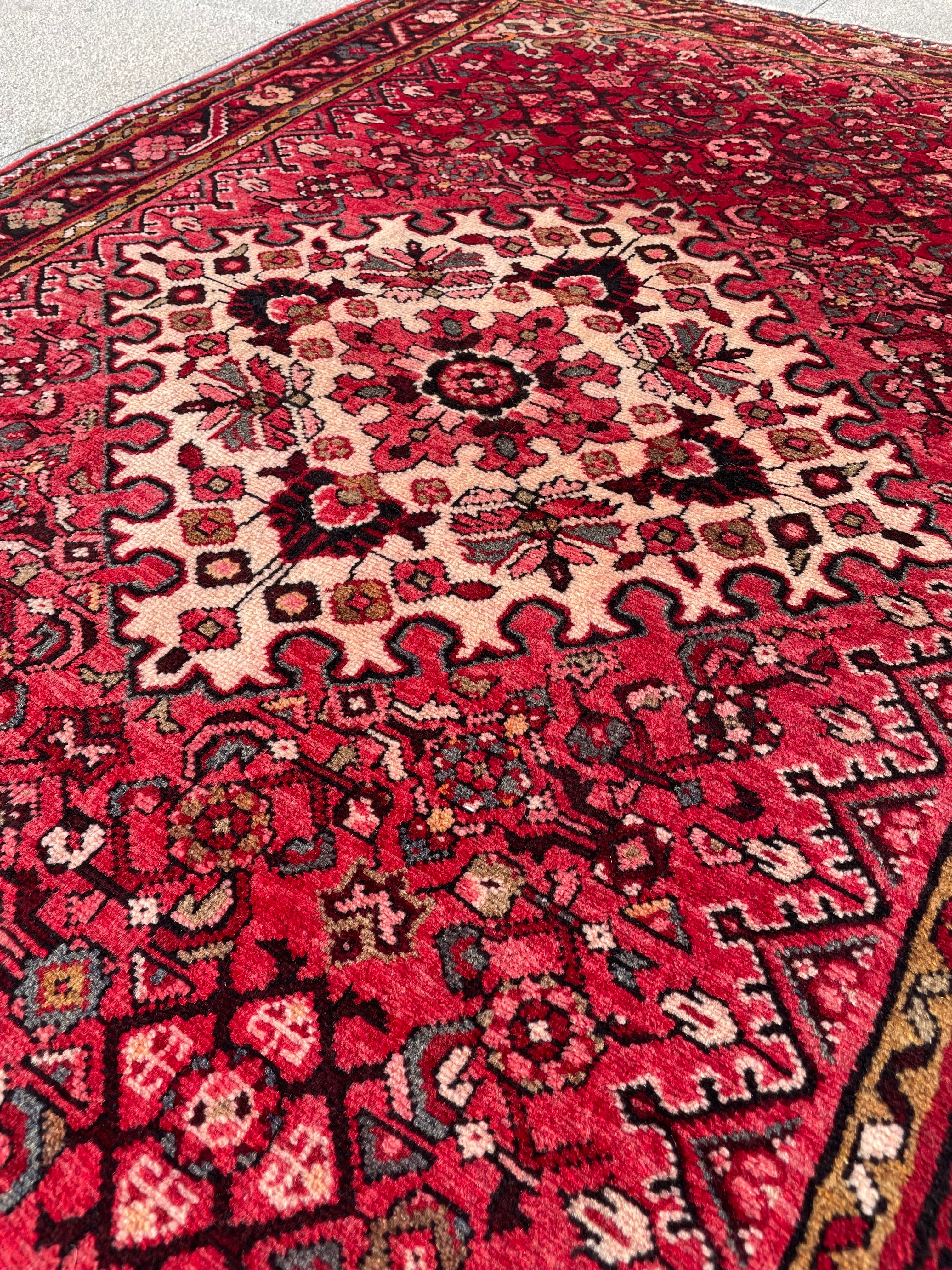 Vintage Malayer Rug 3.6x5.5 Circa 1970s Handwoven Wool Tribal Oriental Accent Carpet