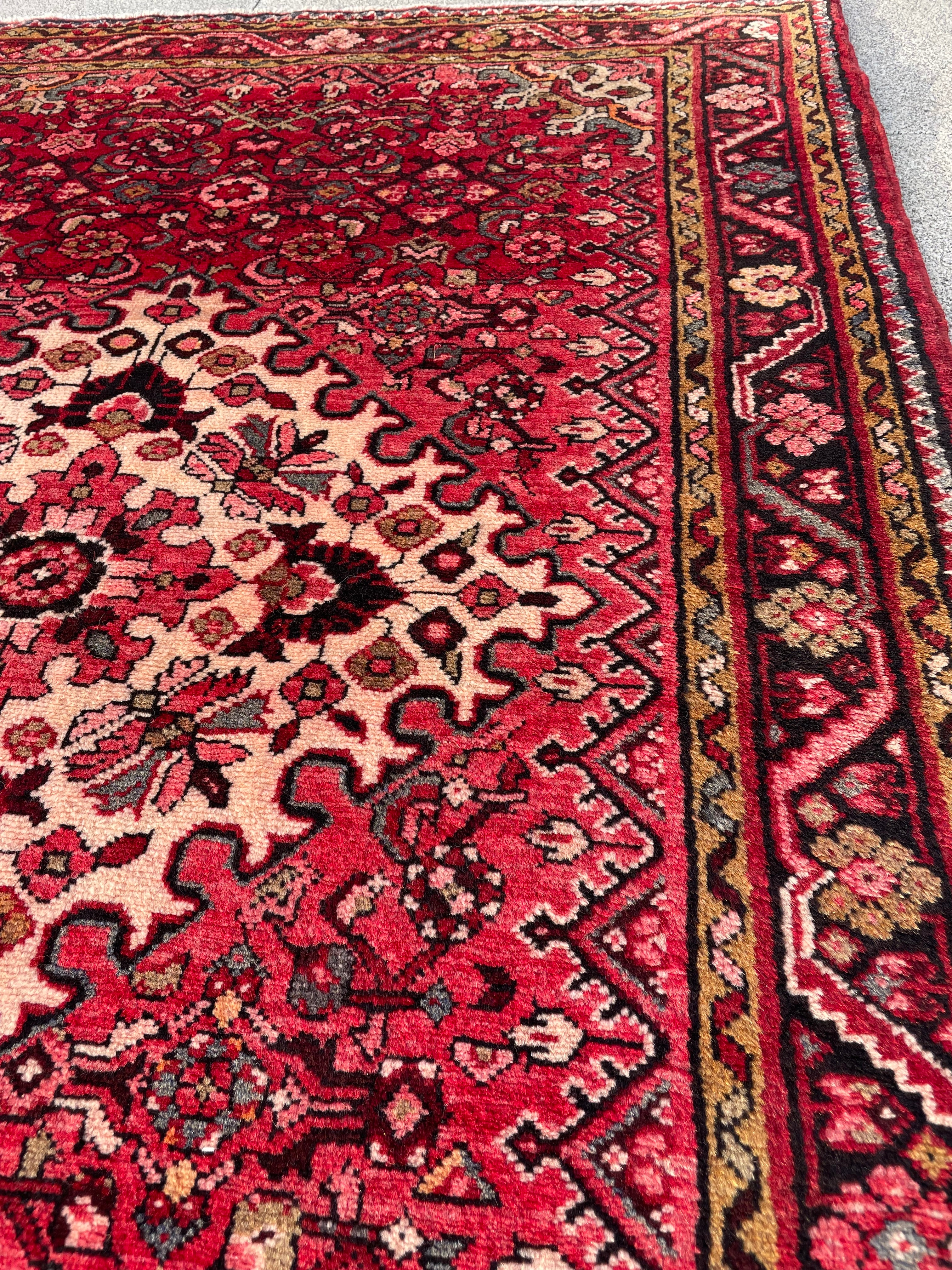 Vintage Malayer Rug 3.6x5.5 Circa 1970s Handwoven Wool Tribal Oriental Accent Carpet
