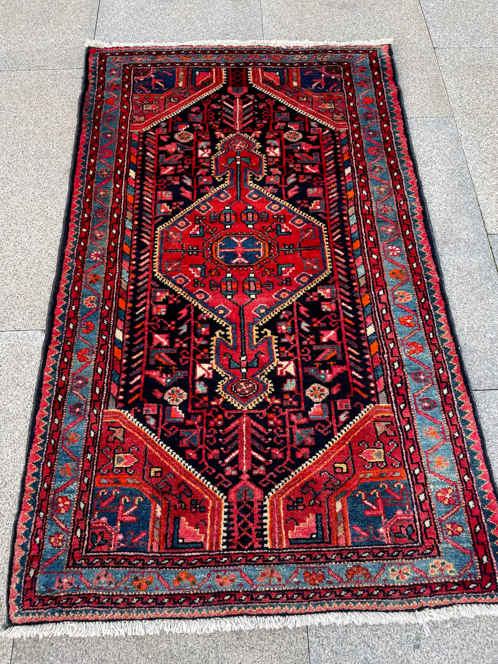 Vintage Turkish Rug Circa 1970s 2.8 x 4.8