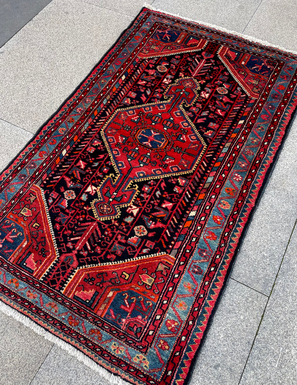 Vintage Turkish Rug Circa 1970s 2.8 x 4.8