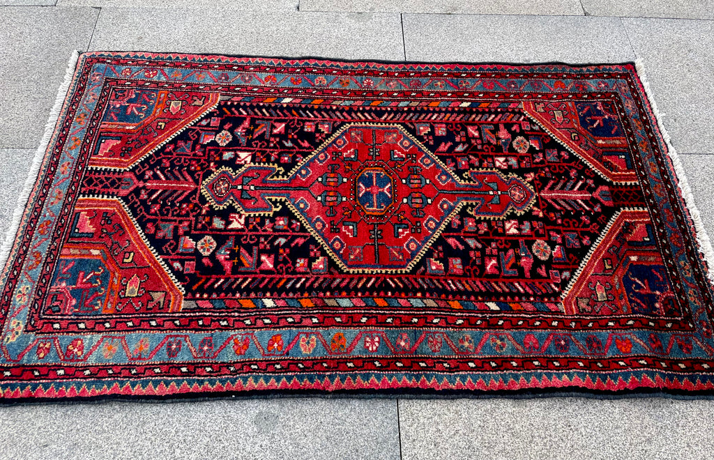 Vintage Turkish Rug Circa 1970s 2.8 x 4.8