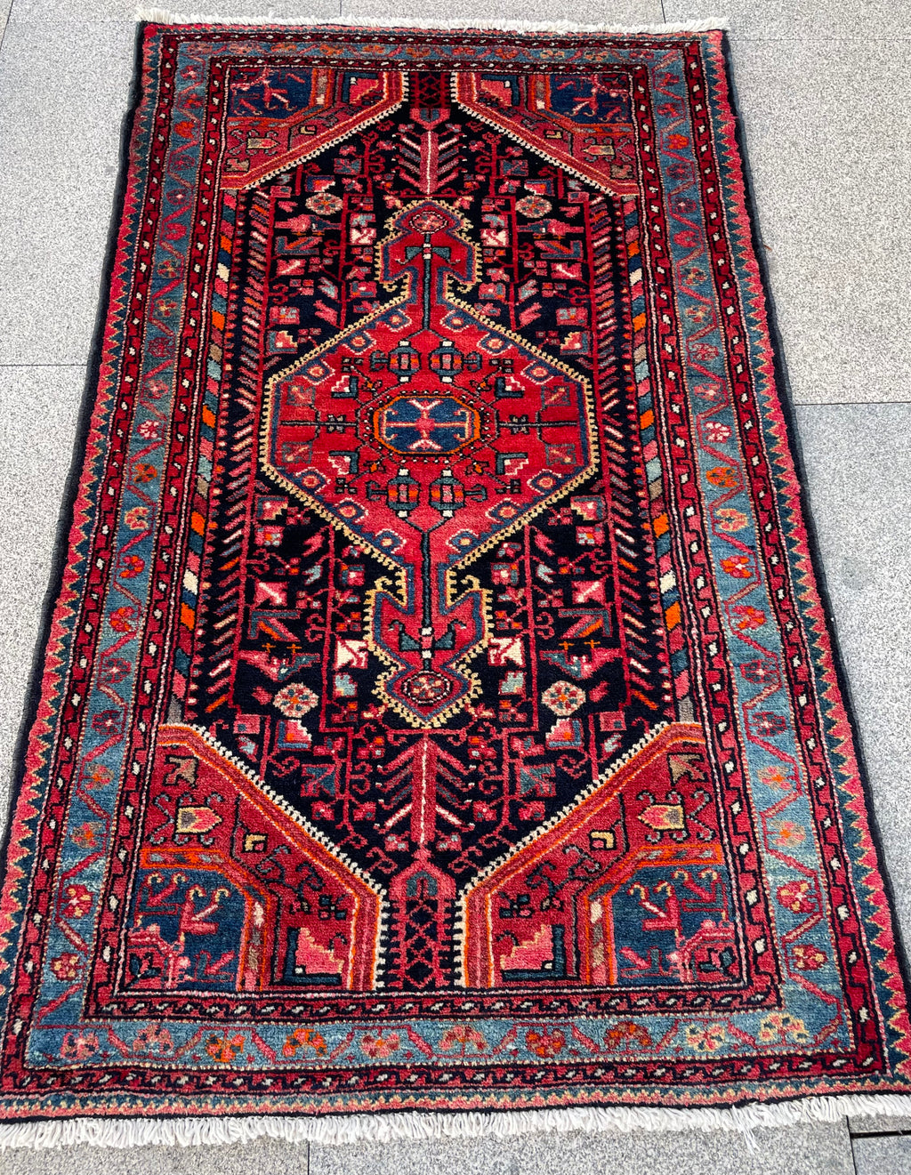 Vintage Turkish Rug Circa 1970s 2.8 x 4.8