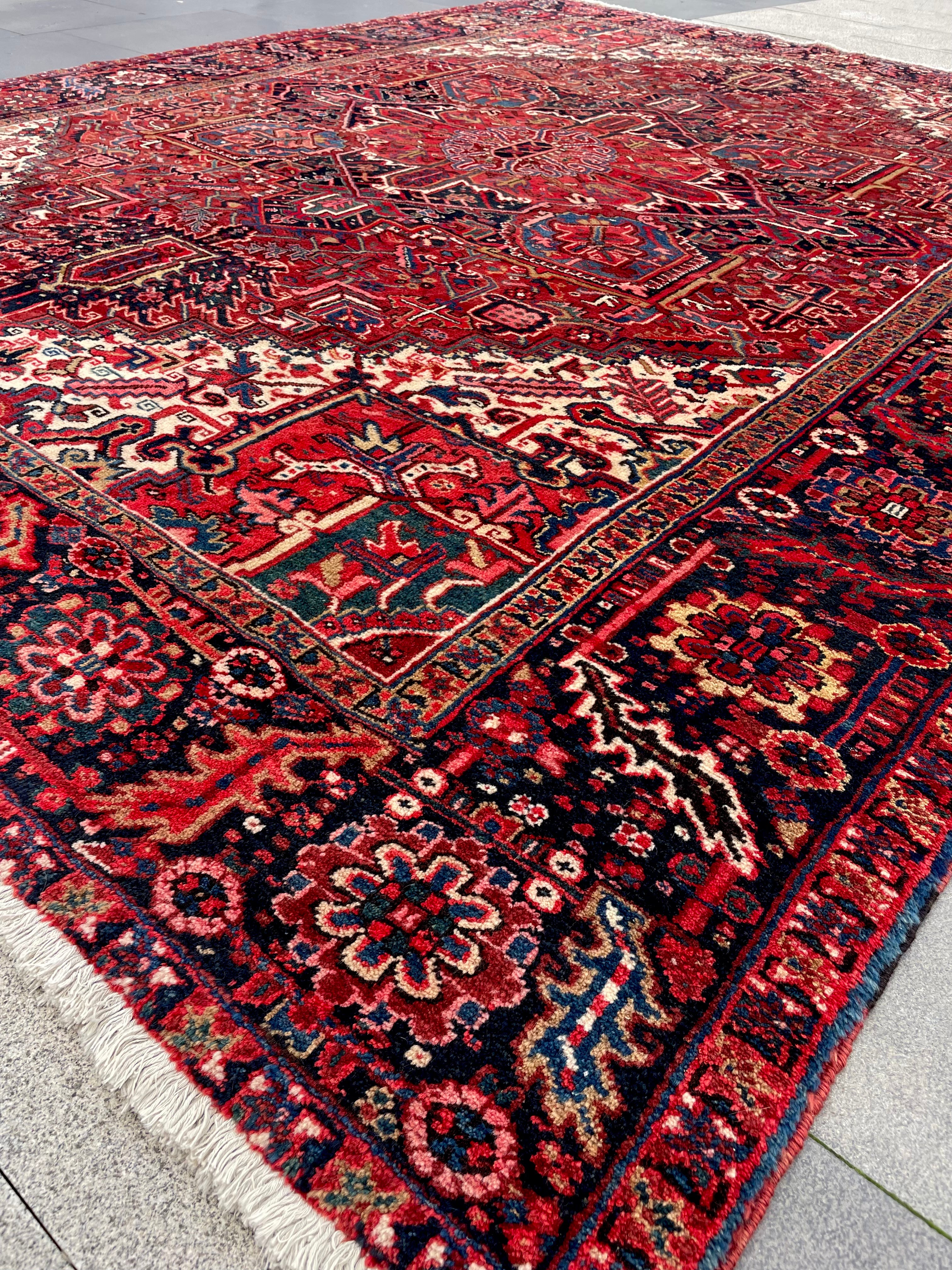 Heriz Circa 1950s 11.4 x 8.3 ft
