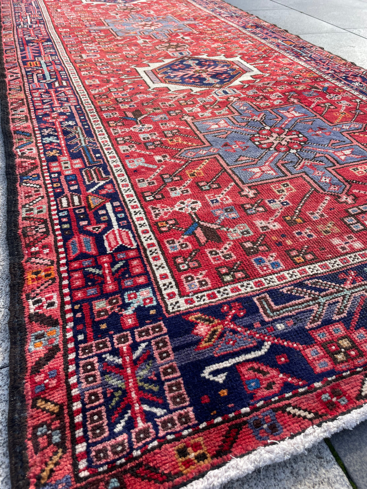 Vintage Heriz Runner 3.2 x 9.4 ft