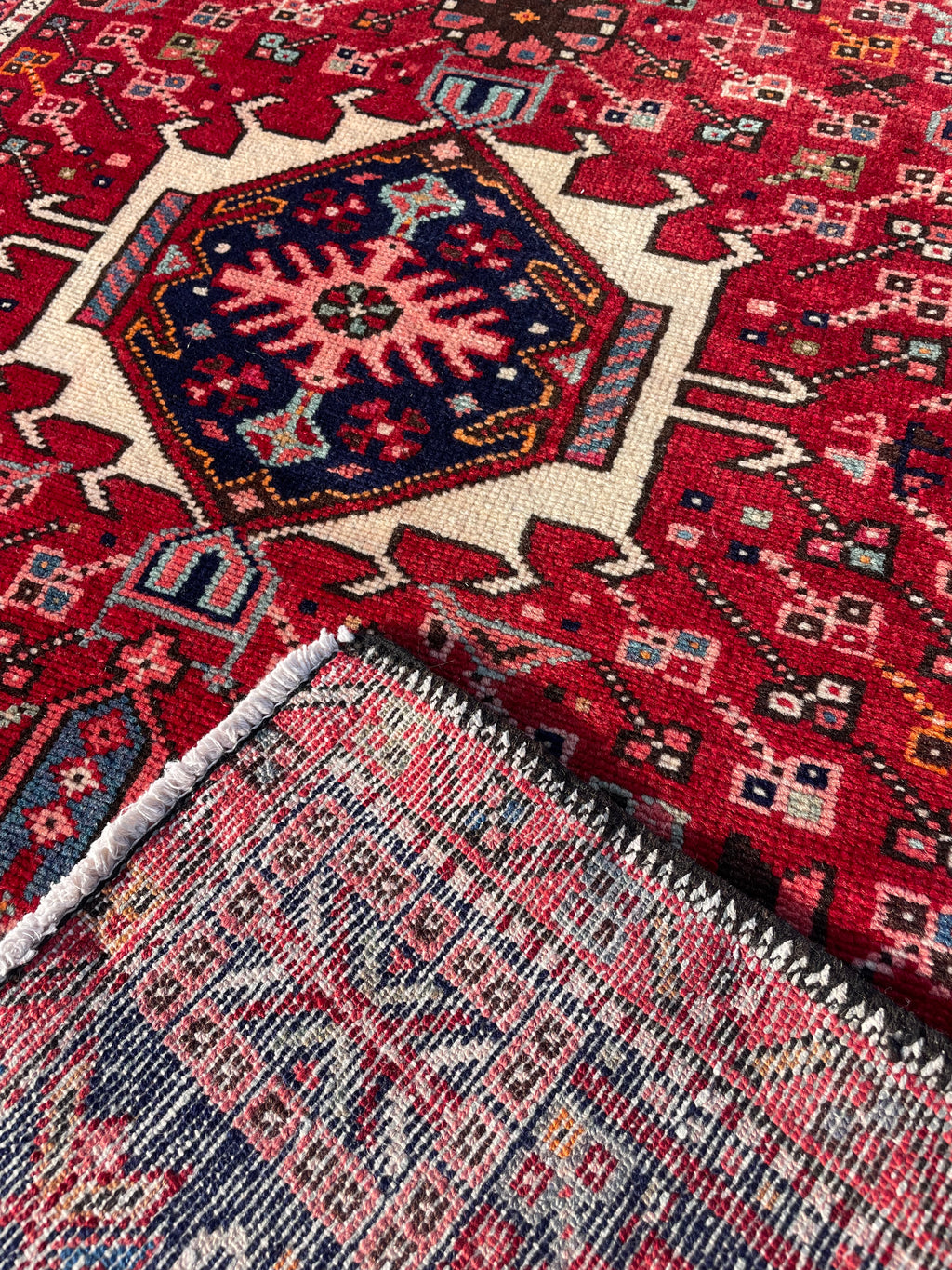 Vintage Heriz Runner 3.2 x 9.4 ft