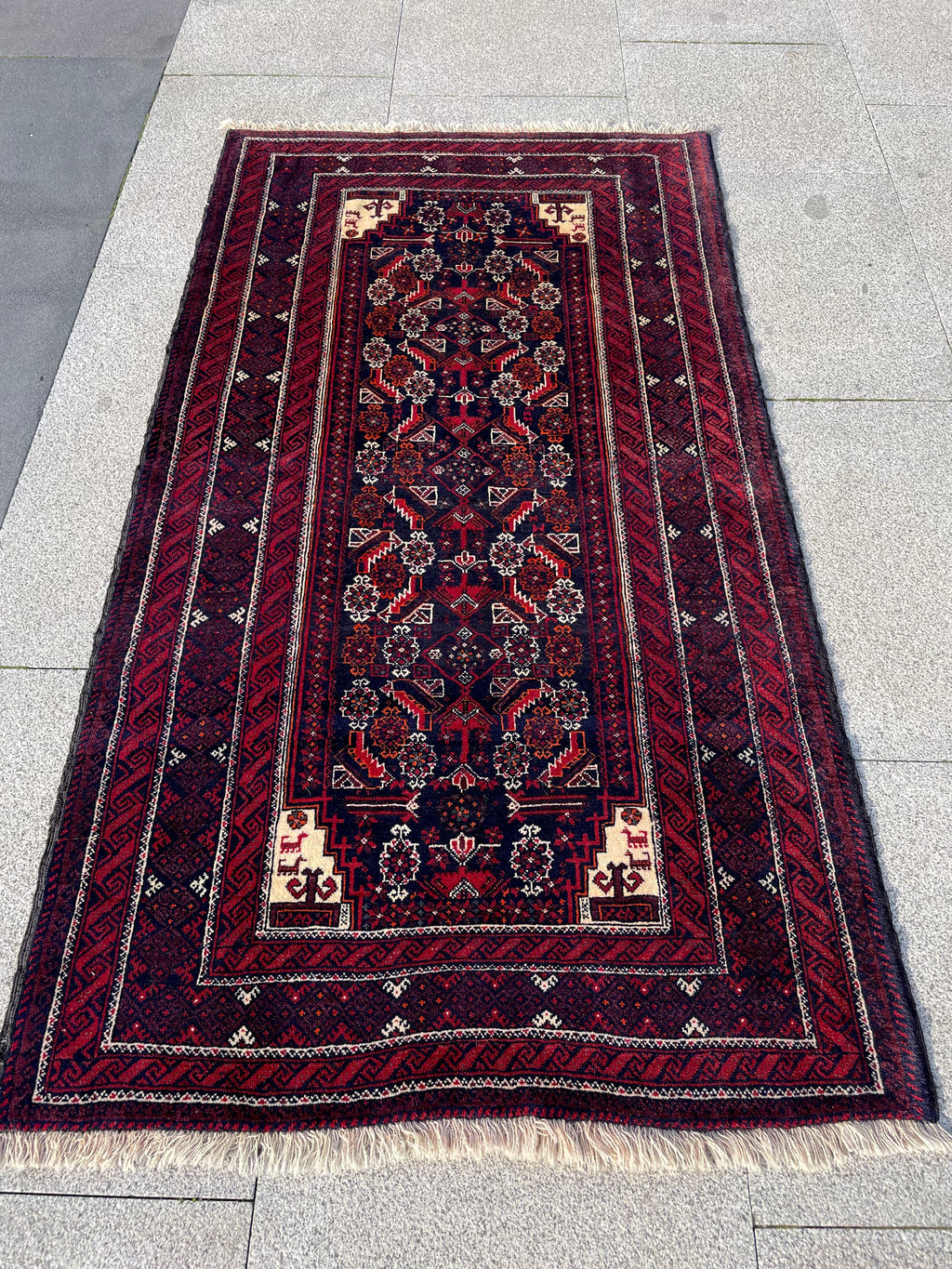 Vintage Baluch Rug 3.3 x 6 Circa 1960s