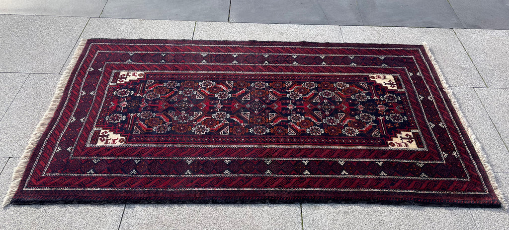 Vintage Baluch Rug 3.3 x 6 Circa 1960s