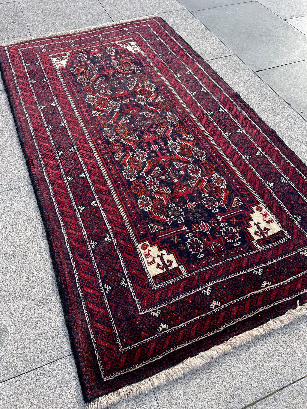 Vintage Baluch Rug 3.3 x 6 Circa 1960s