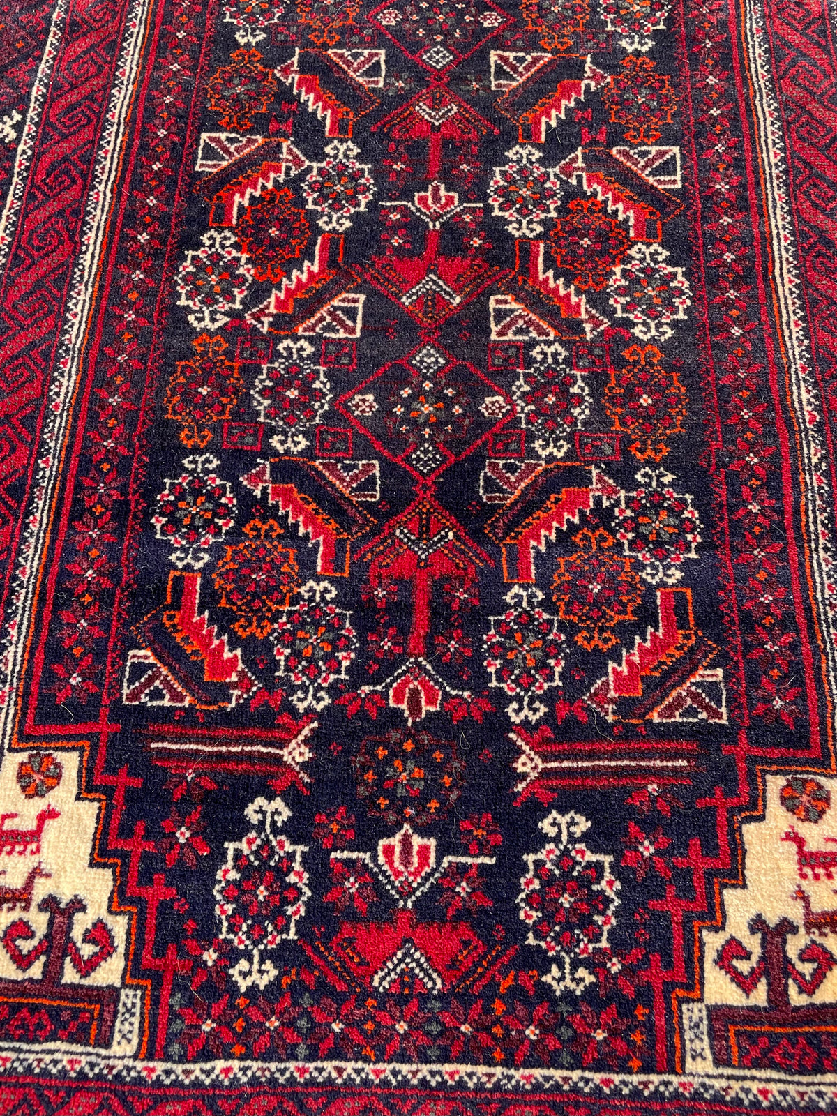 Vintage Baluch Rug 3.3 x 6 Circa 1960s