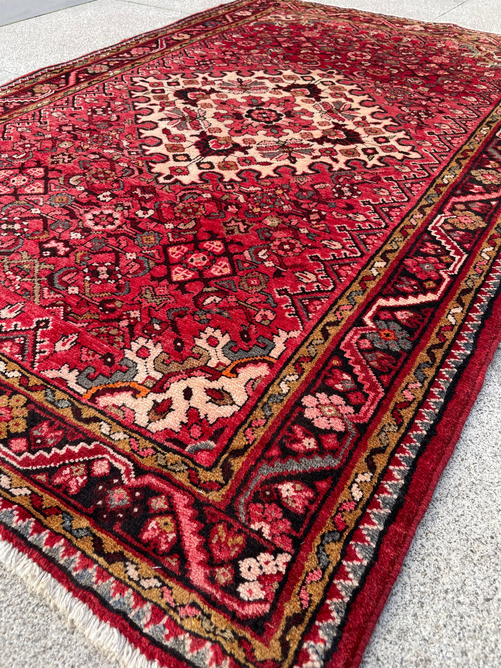 Vintage Malayer Rug 3.6x5.5 Circa 1970s Handwoven Wool Tribal Oriental Accent Carpet