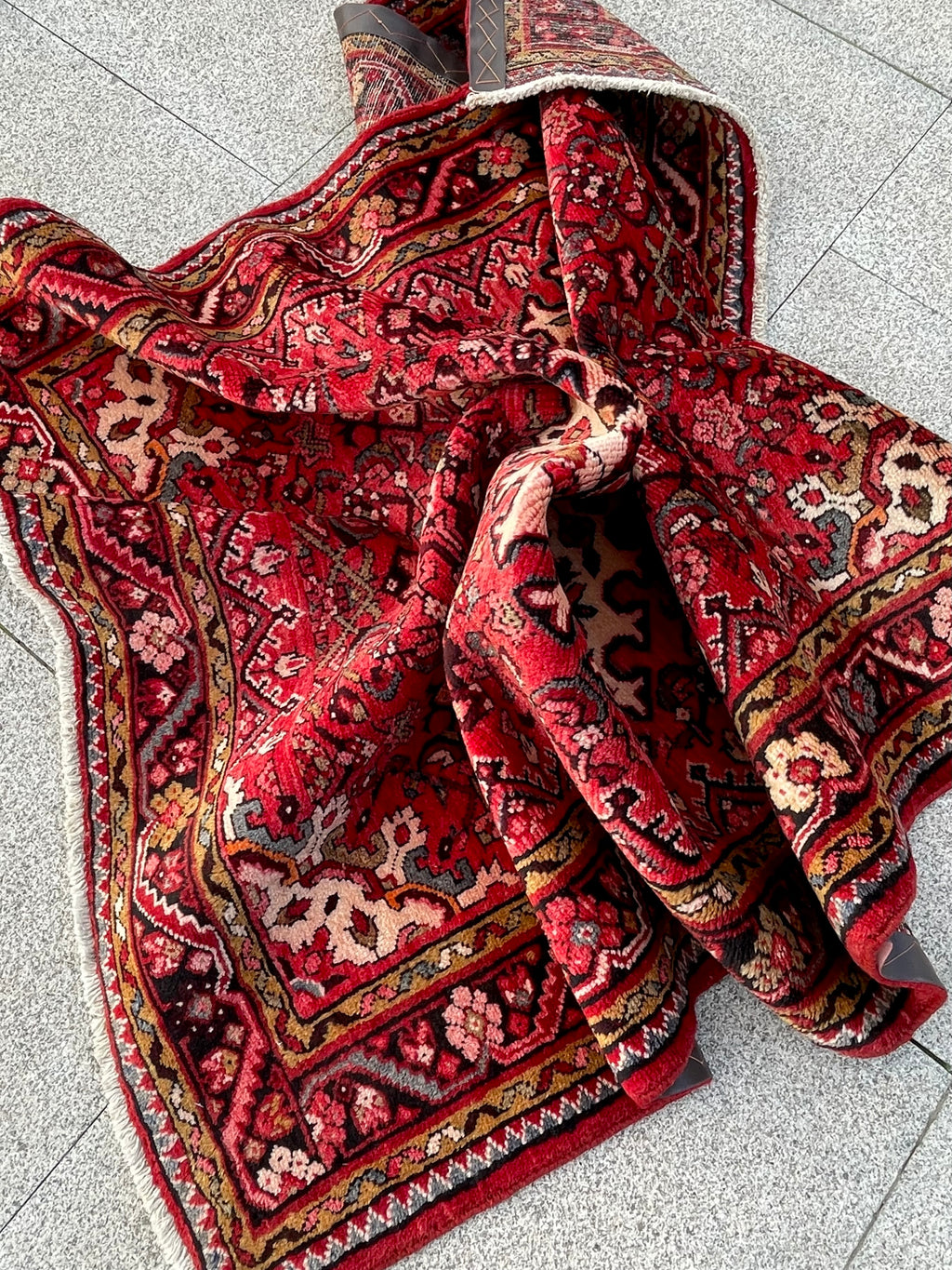 Vintage Malayer Rug 3.6x5.5 Circa 1970s Handwoven Wool Tribal Oriental Accent Carpet
