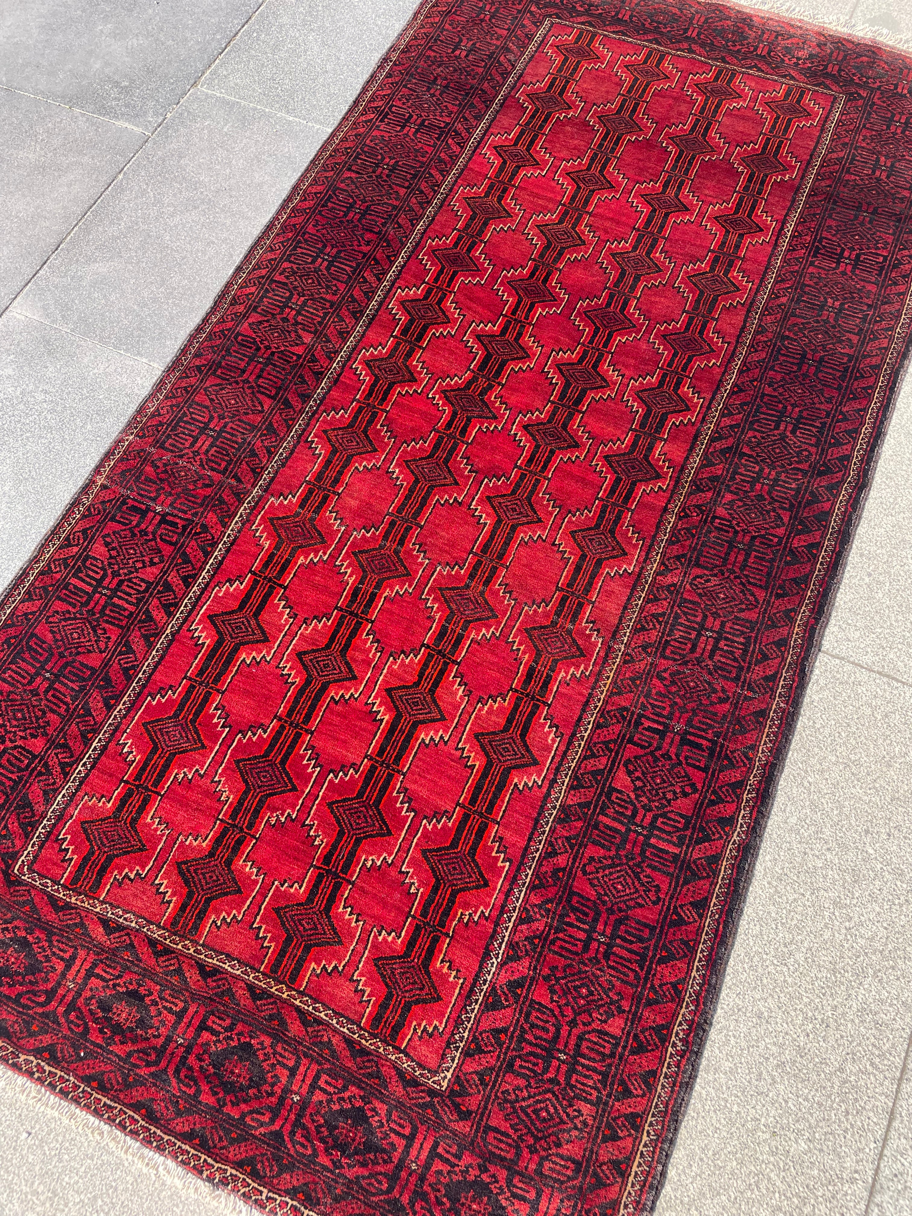 Vintage Baluch Rug 3.28 x 3.87