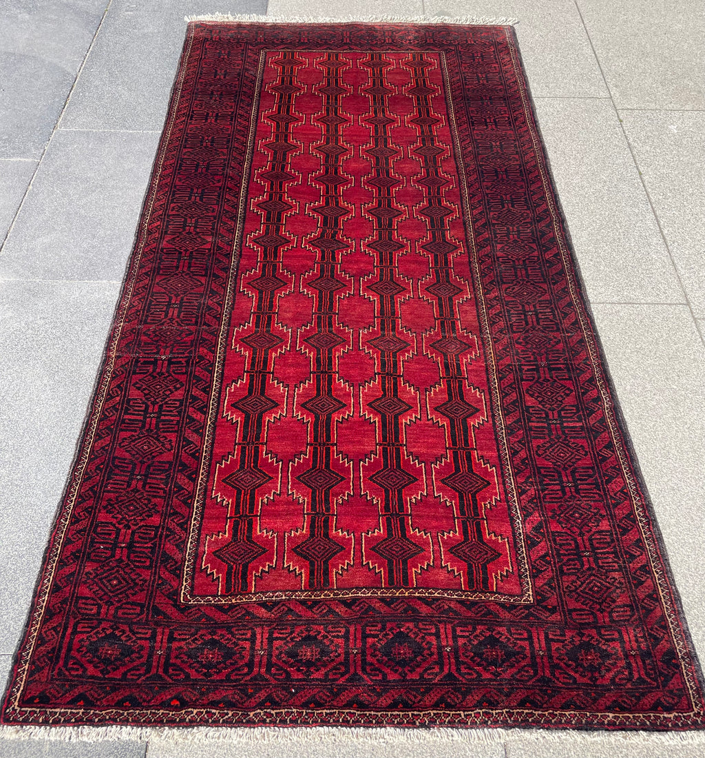 Vintage Baluch Rug 3.28 x 3.87