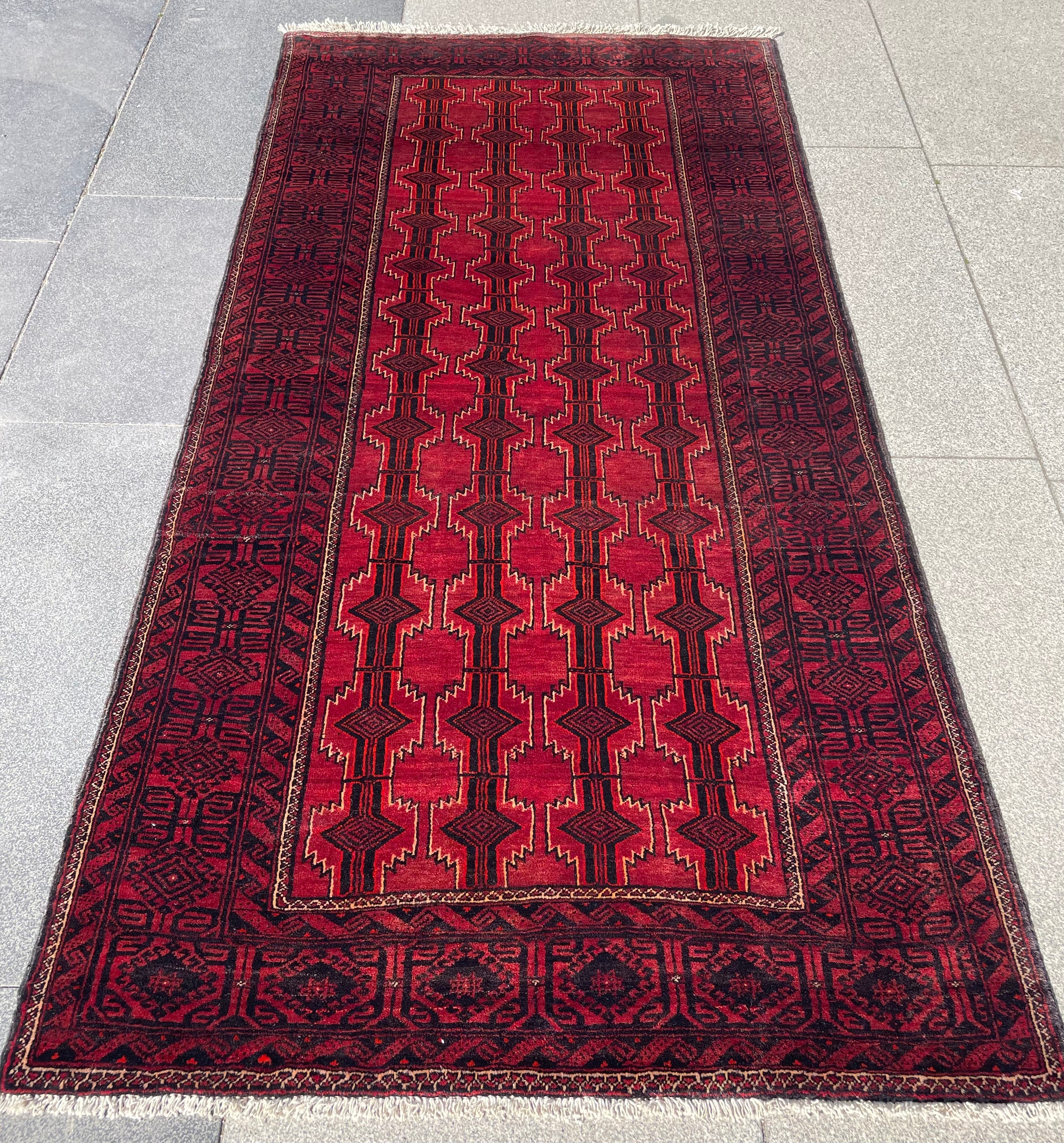 Vintage Baluch Rug 3.28 x 3.87
