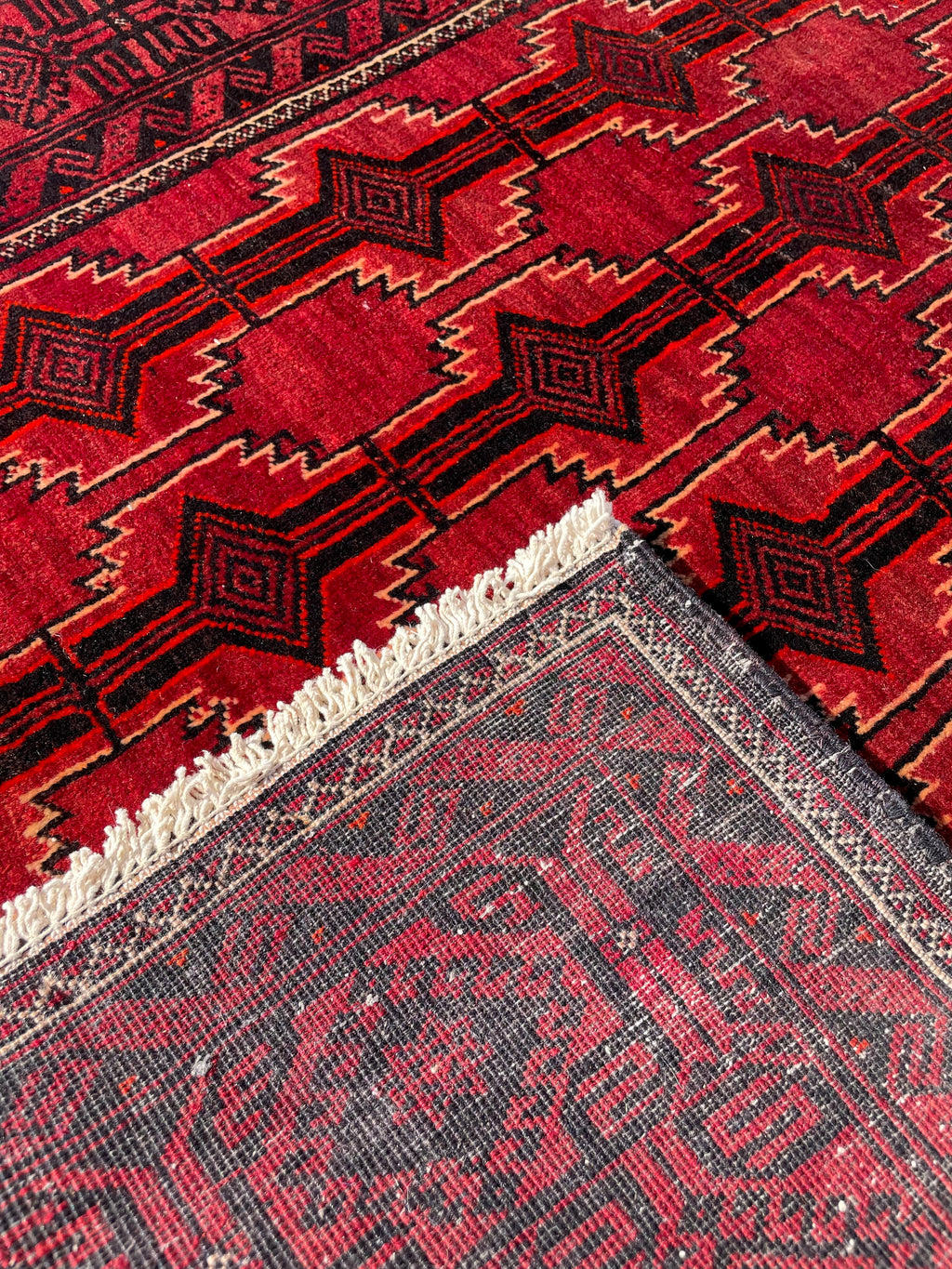 Vintage Baluch Rug 3.28 x 3.87