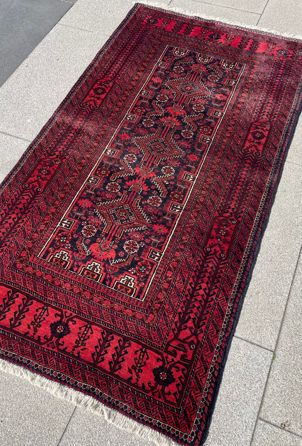 Vintage Baluch Rug 3.37 x 1.91