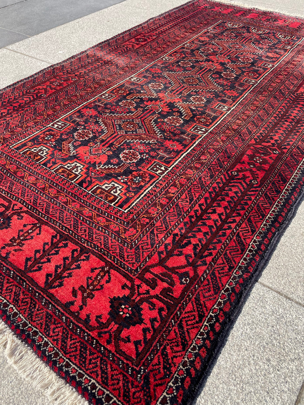 Vintage Baluch Rug 3.37 x 1.91