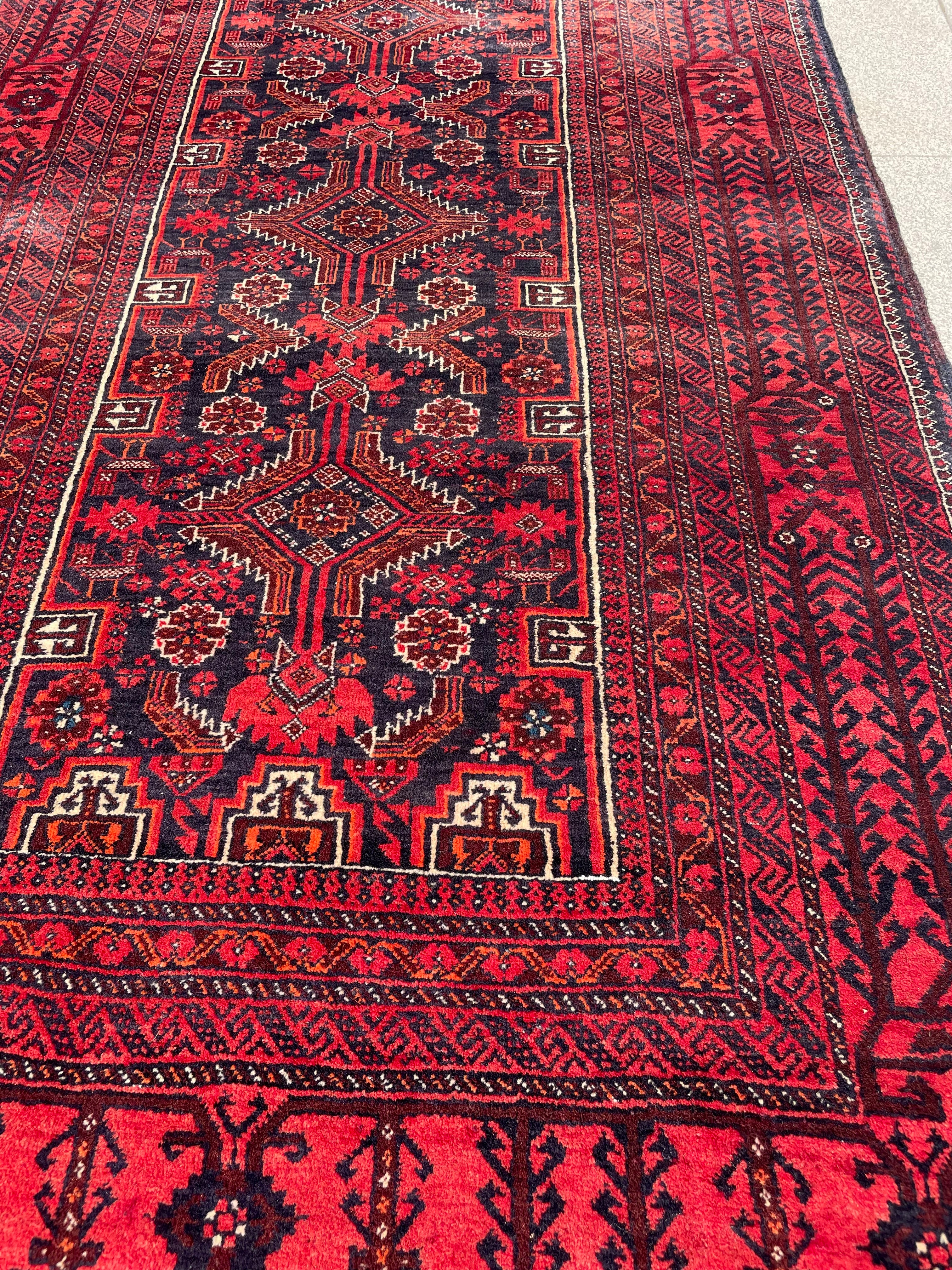 Vintage Baluch Rug 3.37 x 1.91
