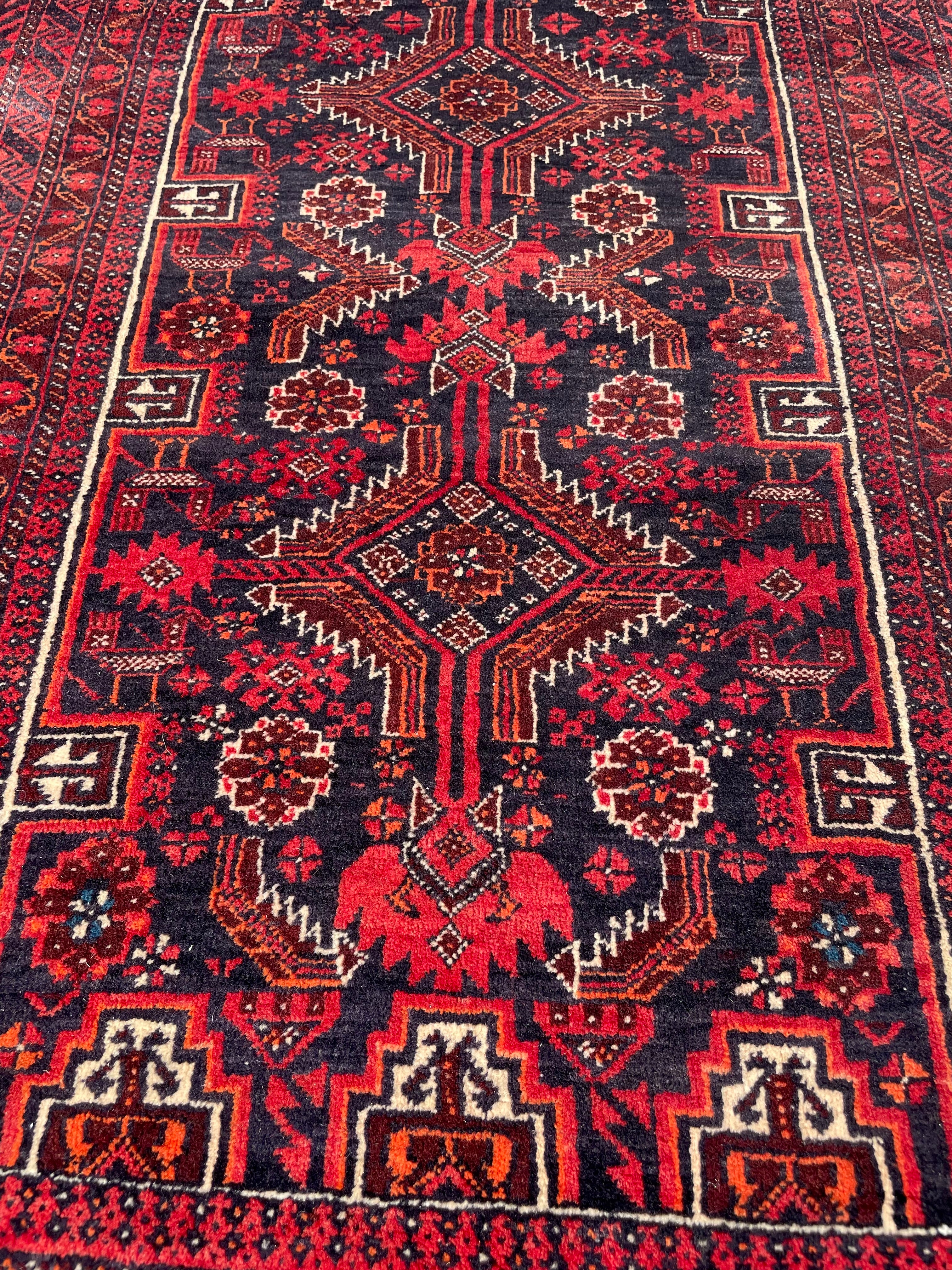 Vintage Baluch Rug 3.37 x 1.91