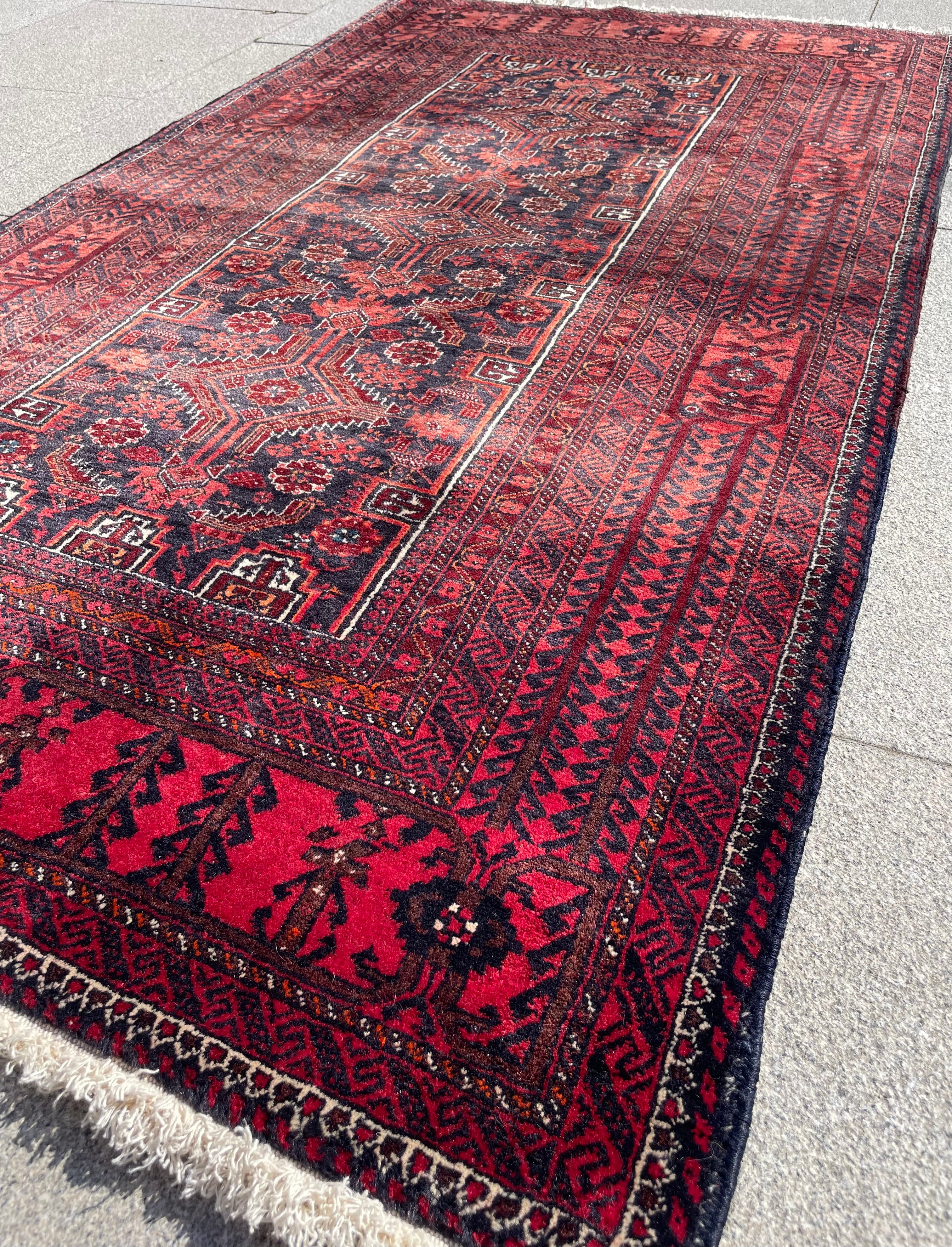 Vintage Baluch Rug 3.37 x 1.91