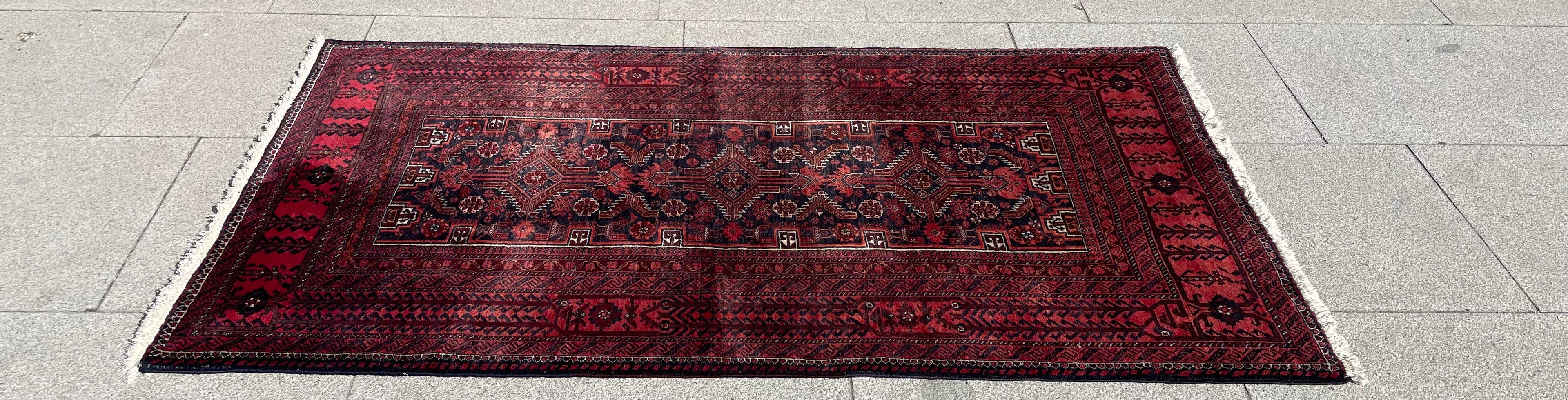 Vintage Baluch Rug 3.37 x 1.91