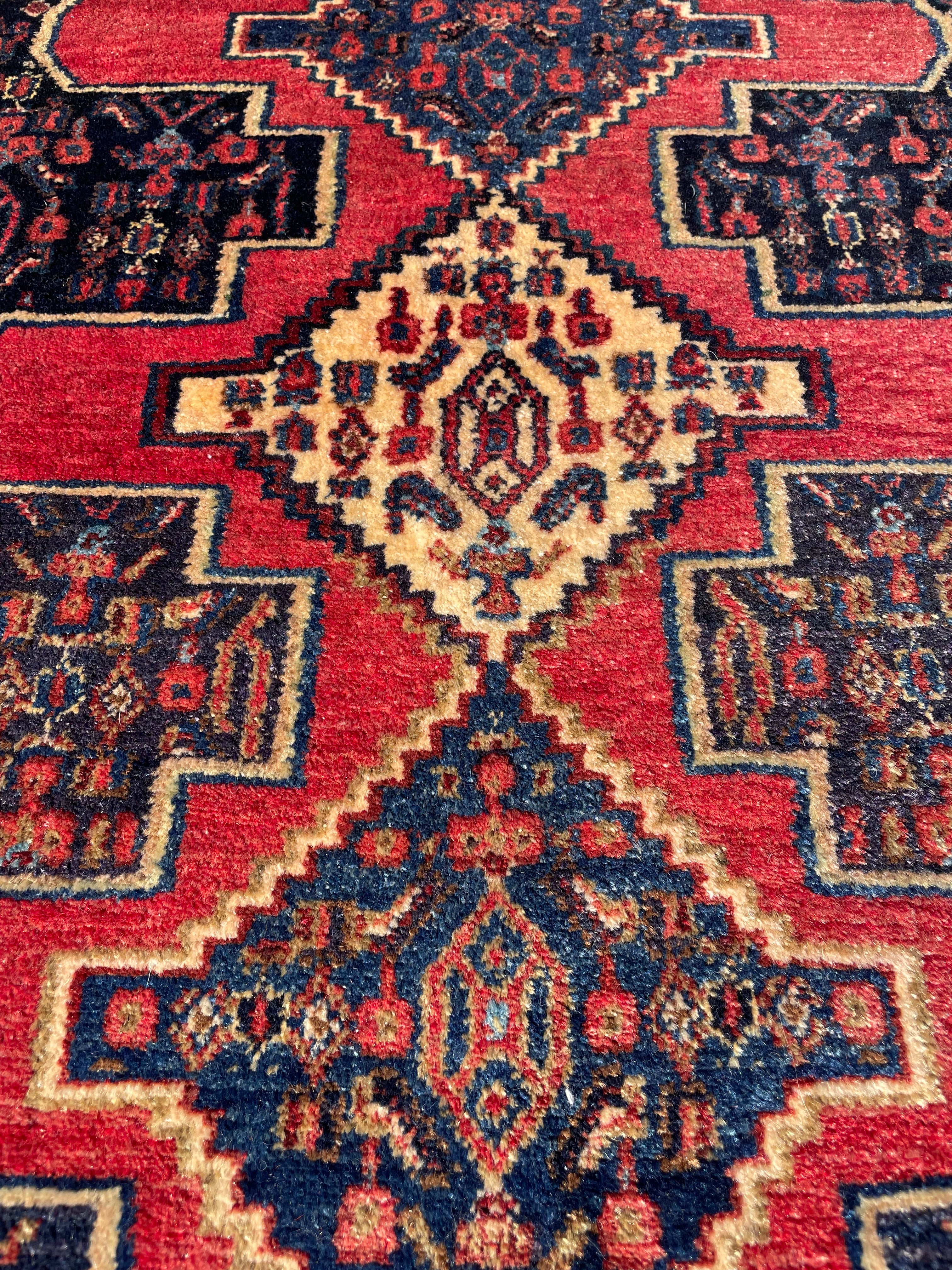 Vintage Small Kurdish Rug 2x3 Handwoven Tribal Oiental Rug Home Decor