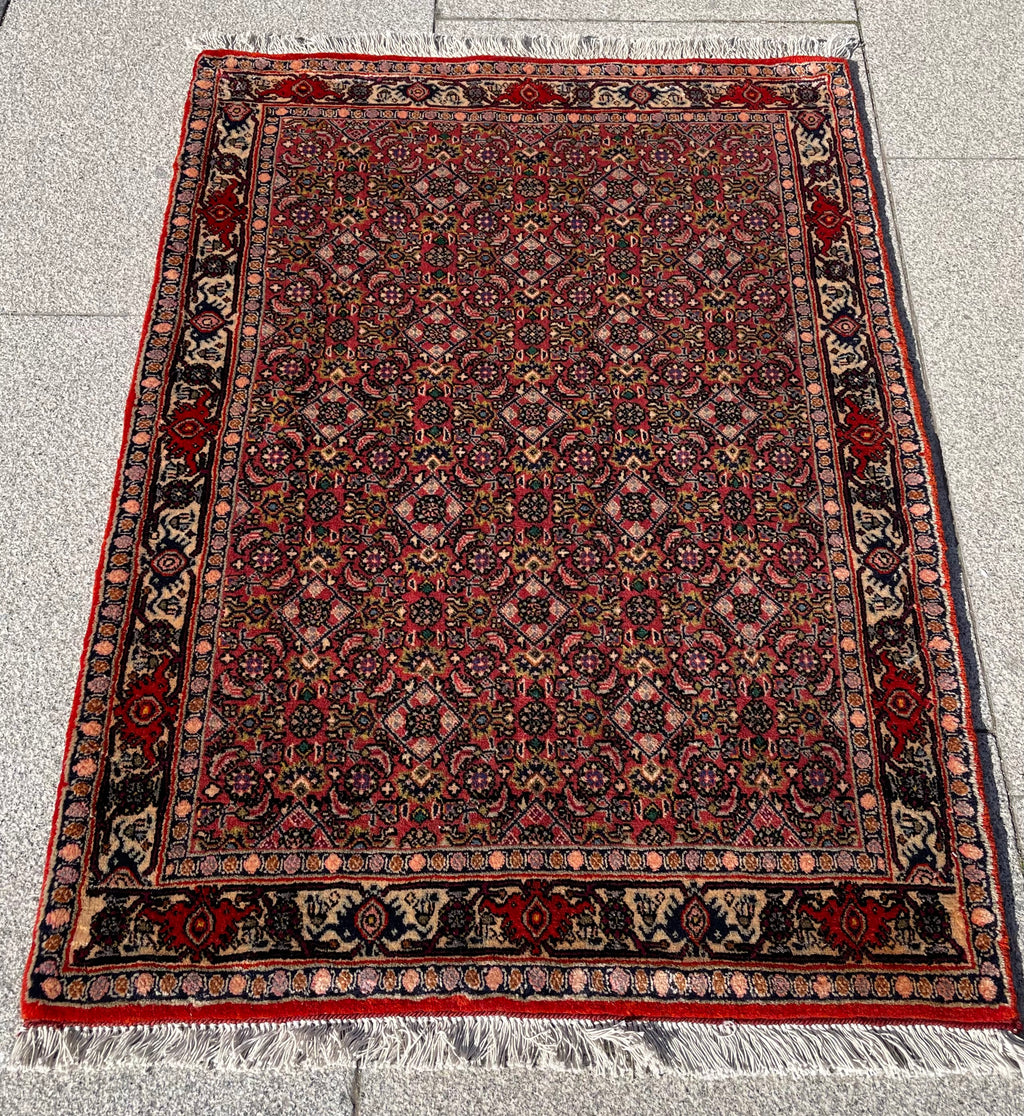 Small Vintage Kurdish Rug 3.6 x 2.4