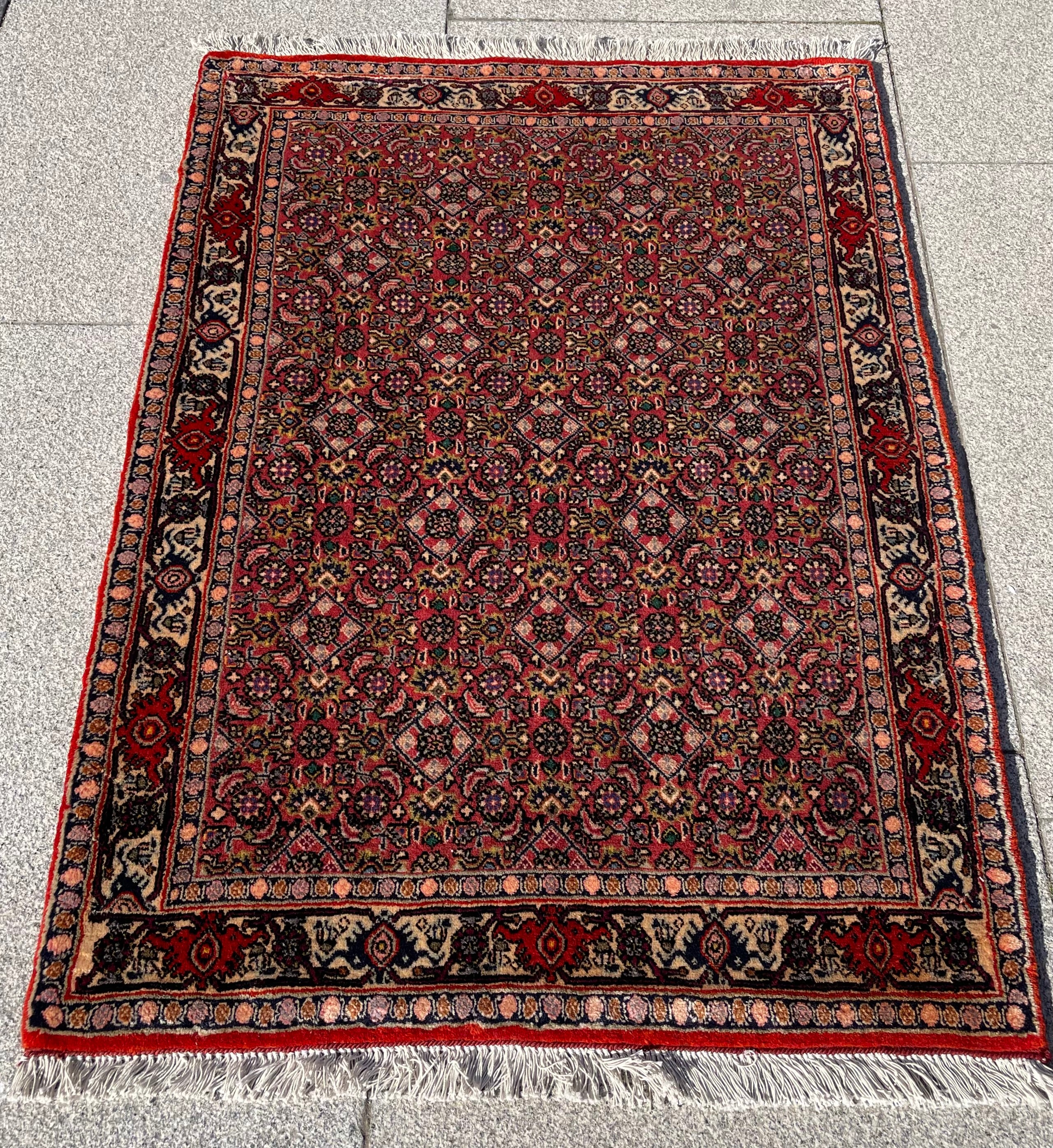 Small Vintage Kurdish Rug 3.6 x 2.4