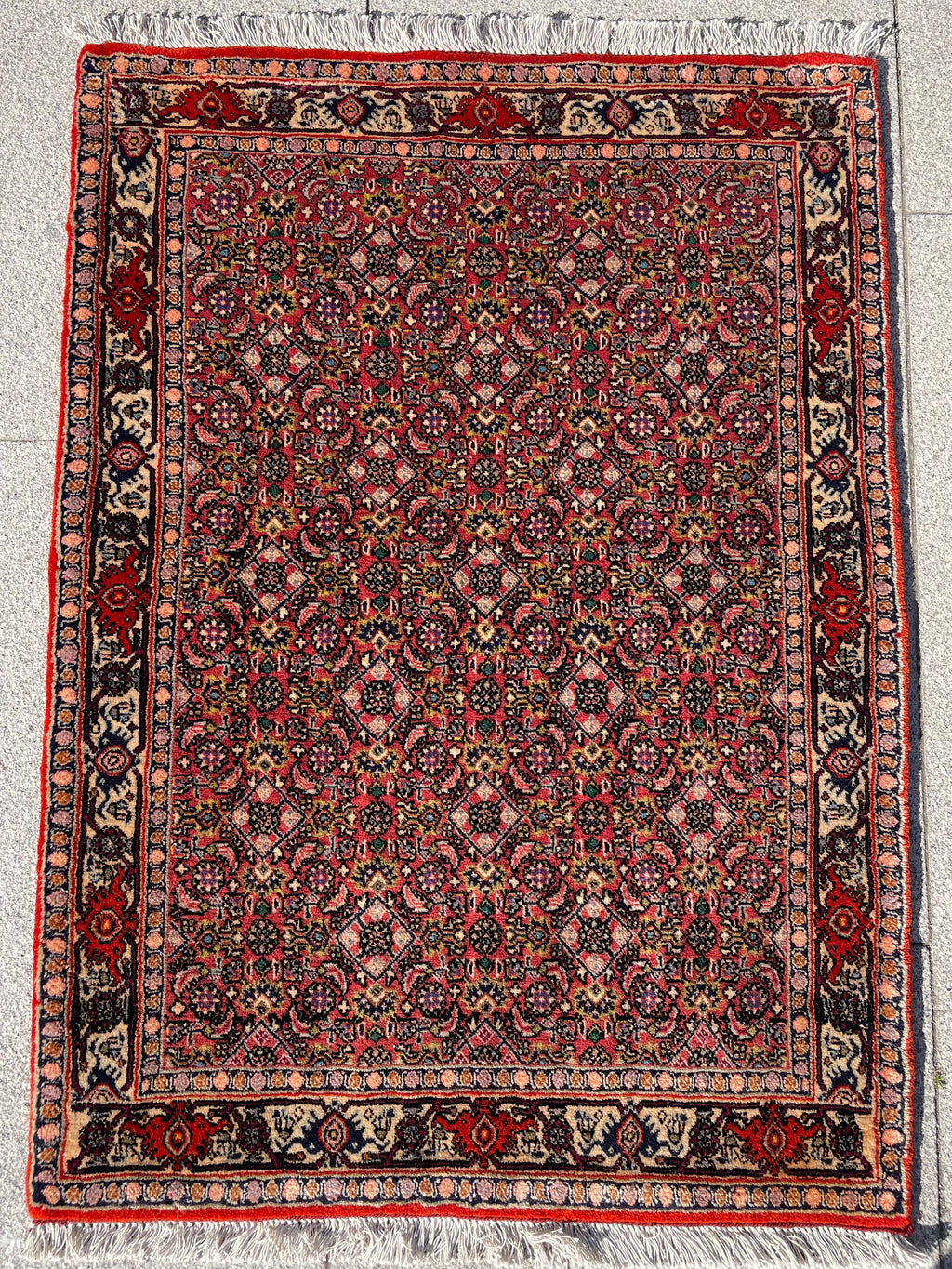 Small Vintage Kurdish Rug 3.6 x 2.4
