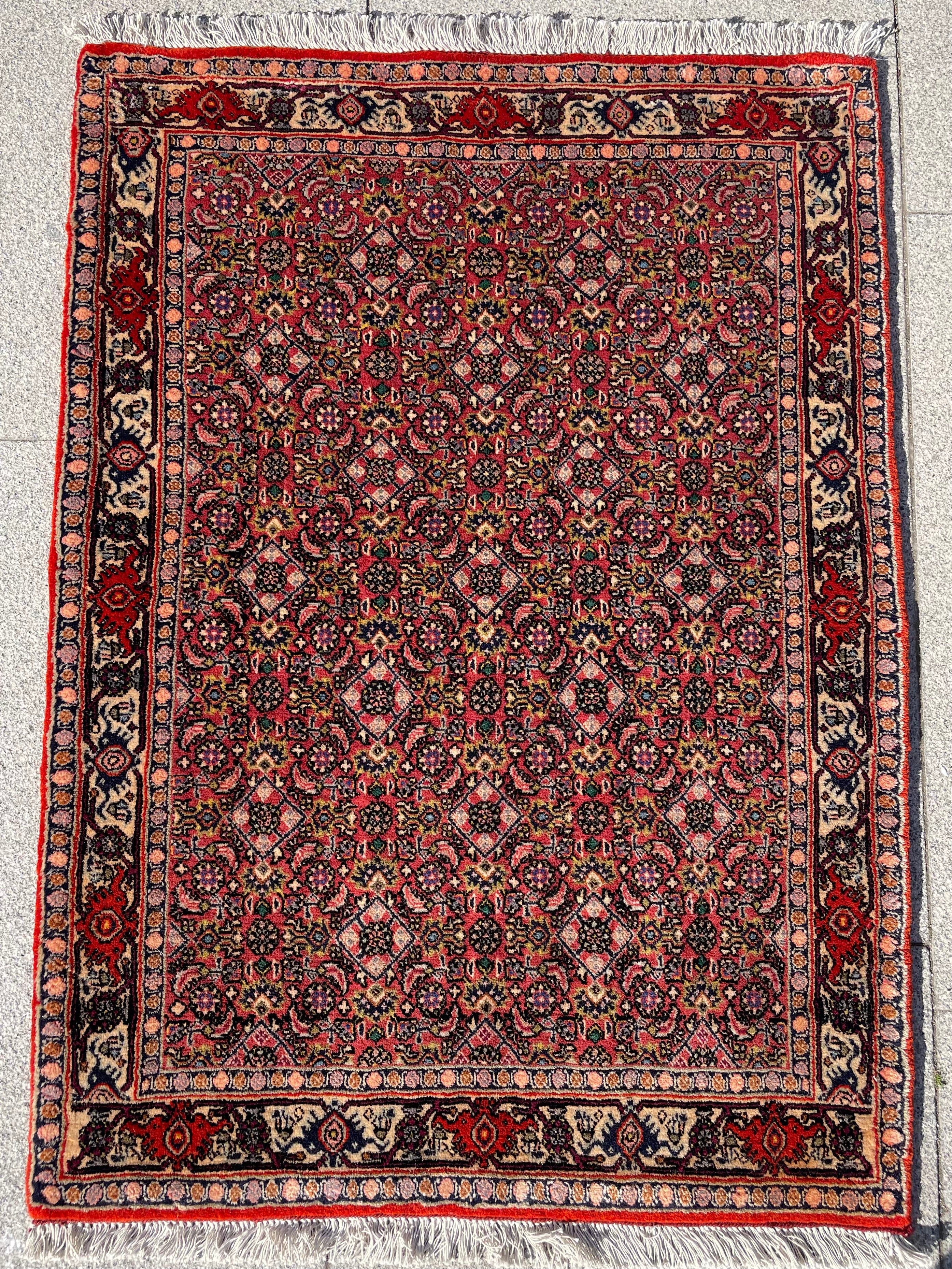 Small Vintage Kurdish Rug 3.6 x 2.4