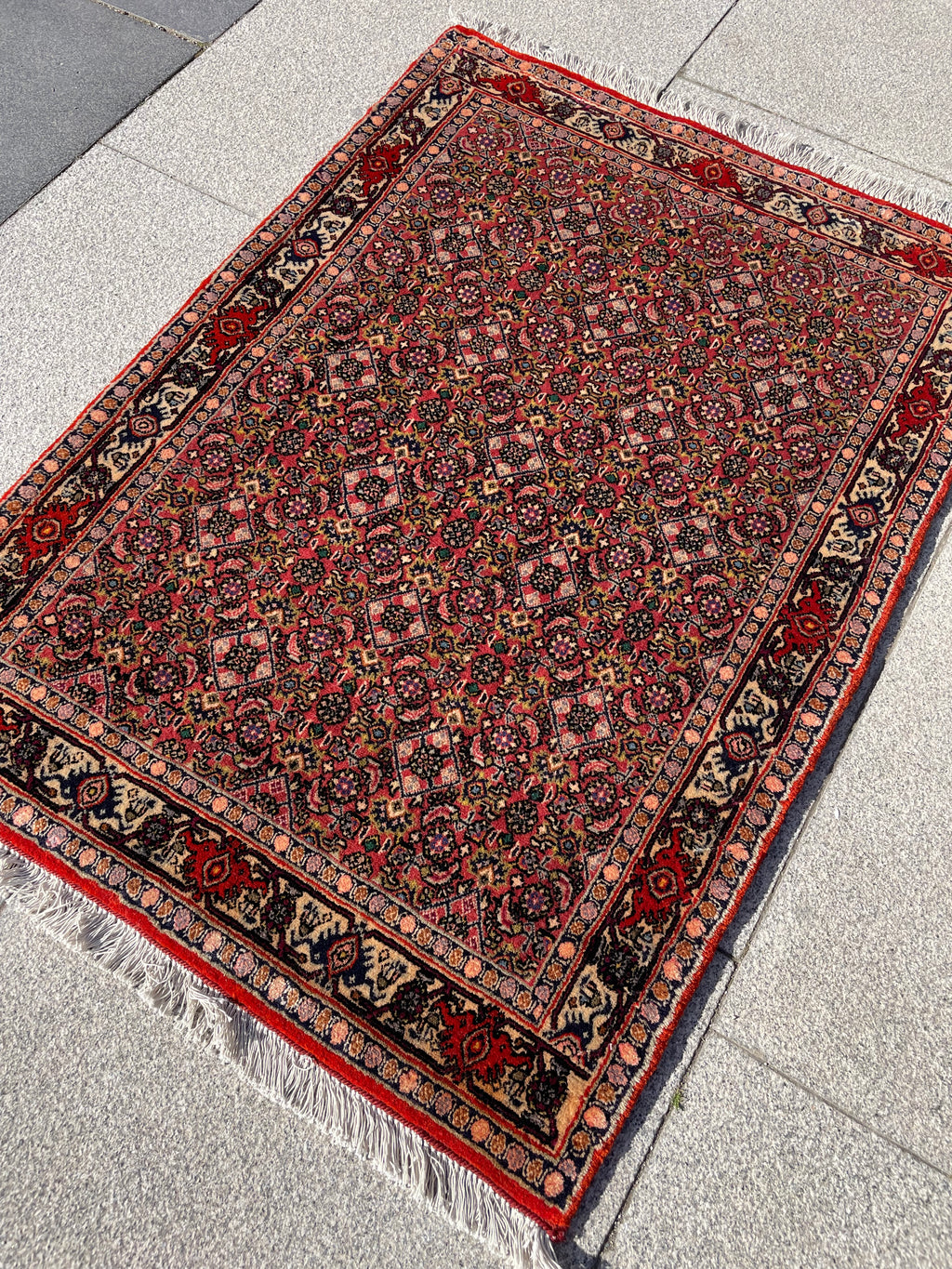 Small Vintage Kurdish Rug 3.6 x 2.4
