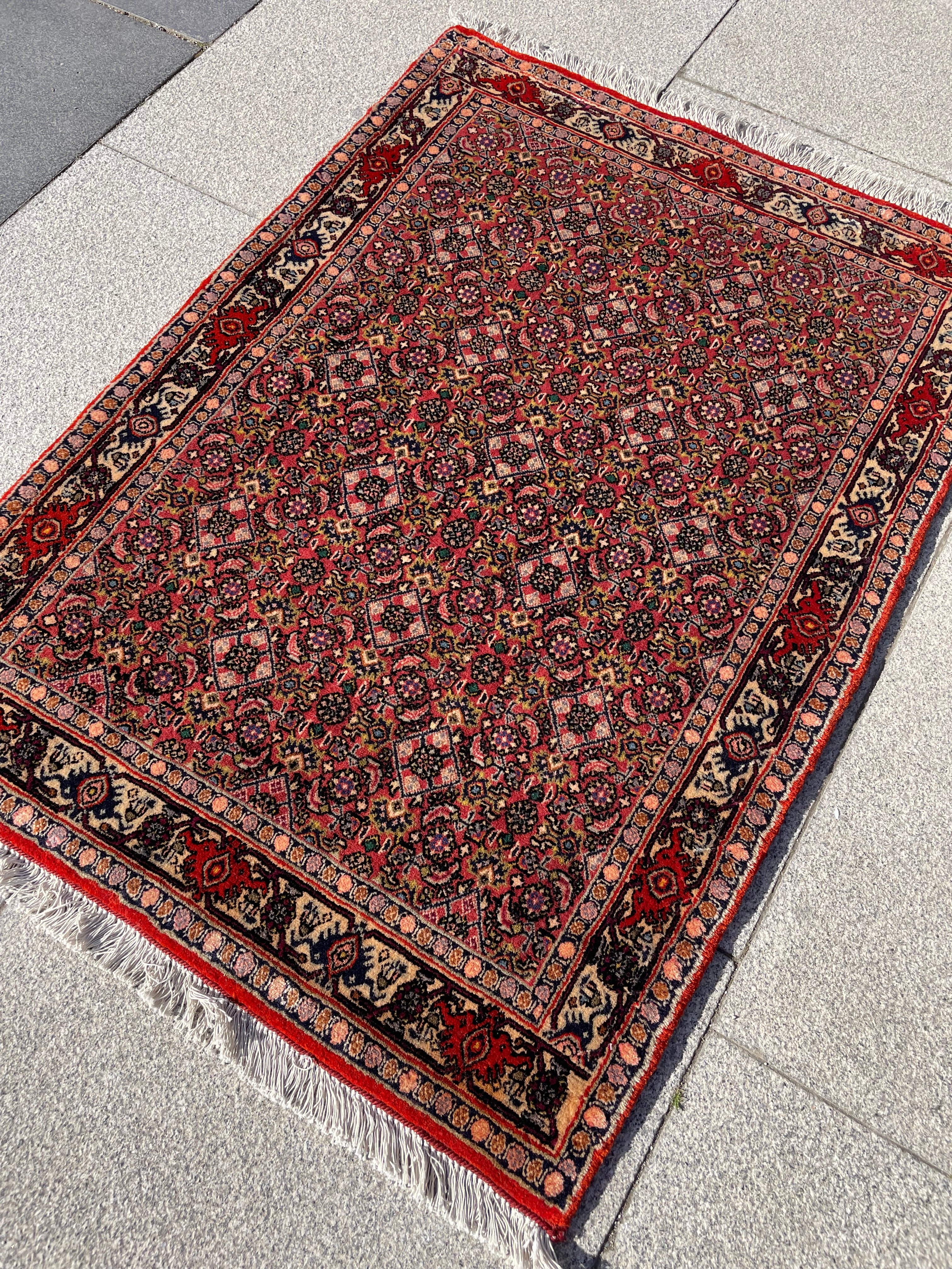 Small Vintage Kurdish Rug 3.6 x 2.4