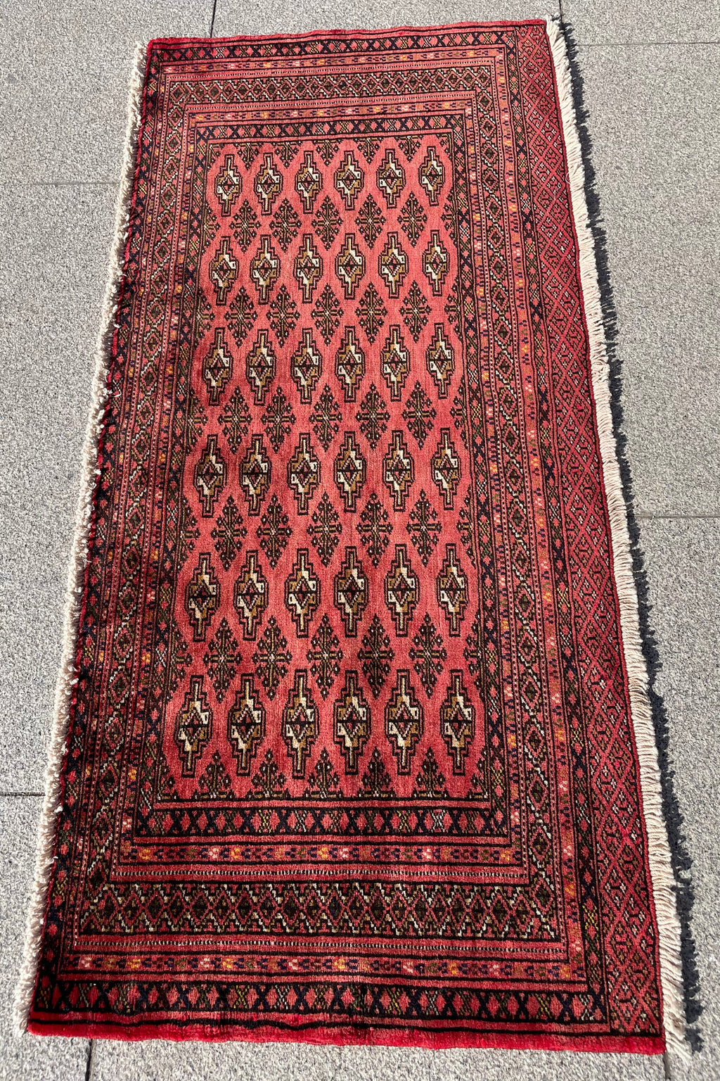 Vintage Small Turkoman Rug 1.96 x 4.1
