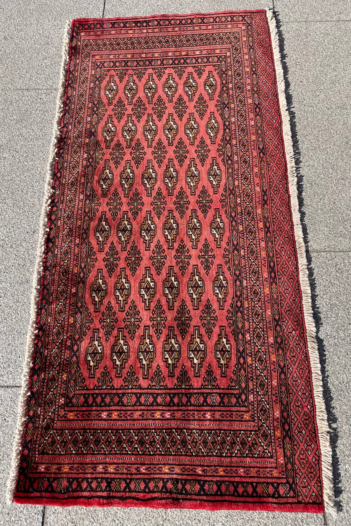 Vintage Small Turkoman Rug 1.96 x 4.1