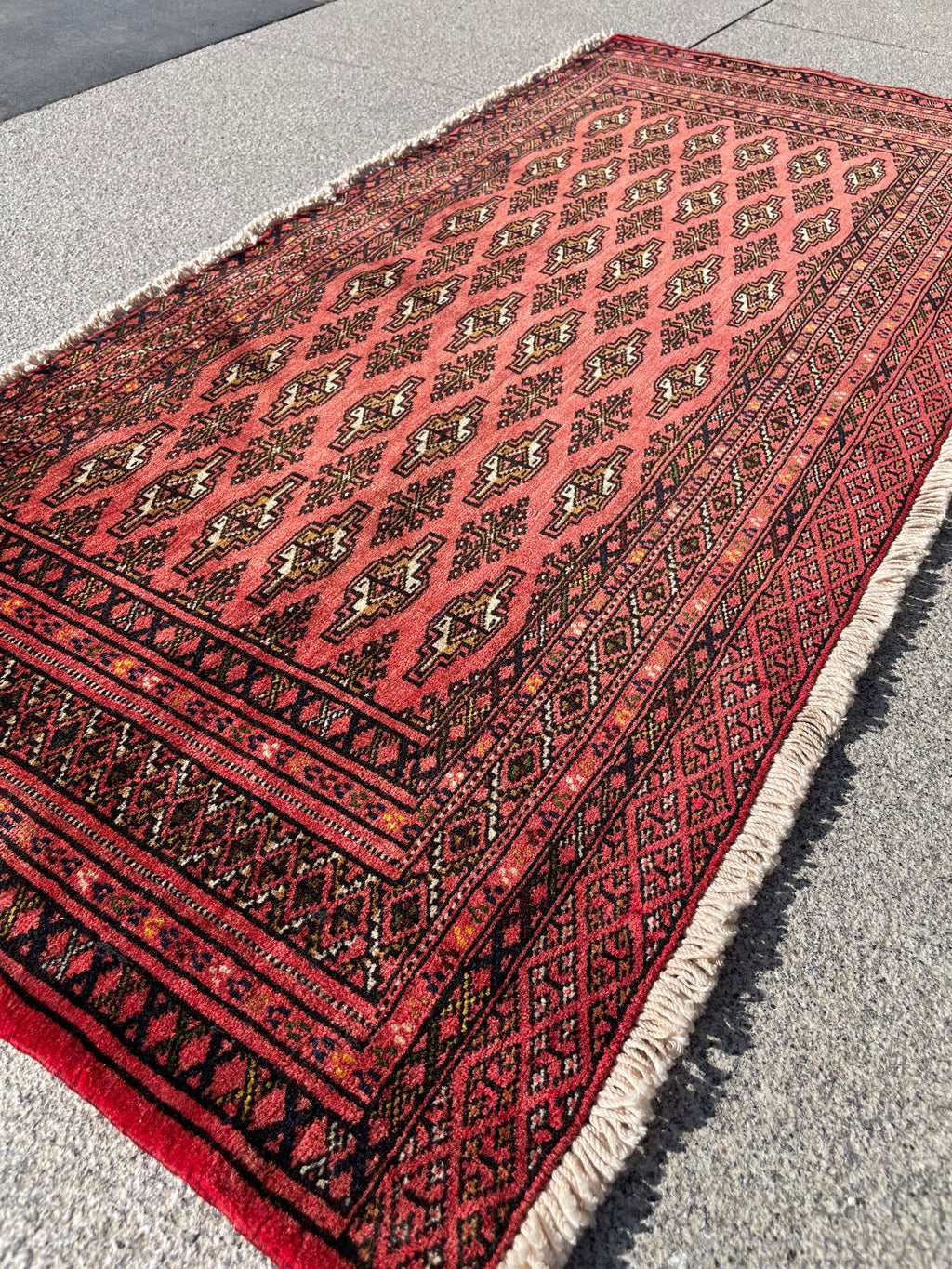 Vintage Small Turkoman Rug 1.96 x 4.1