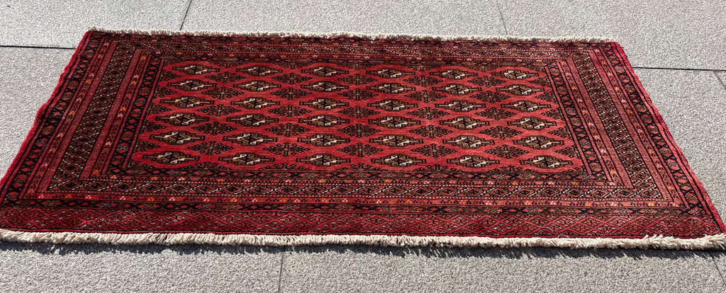 Vintage Small Turkoman Rug 1.96 x 4.1
