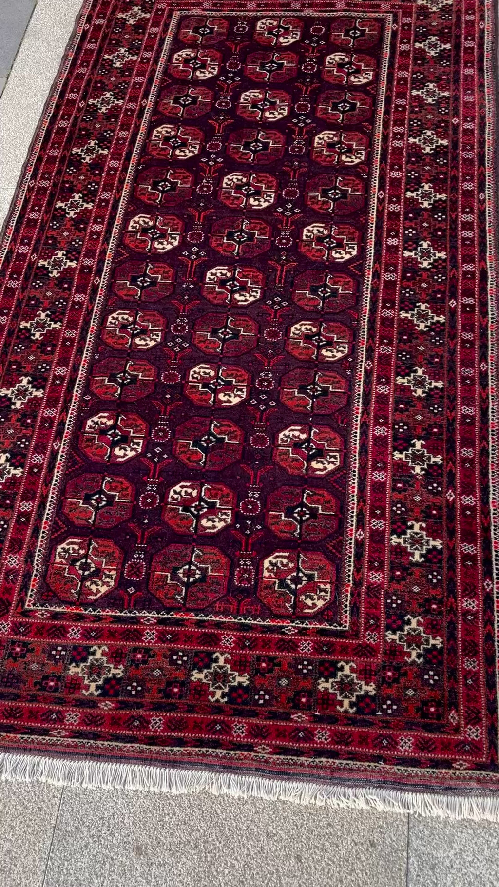 Vintage Baluch Fine Rug 3.4 x 6.2, Circa 1960s
