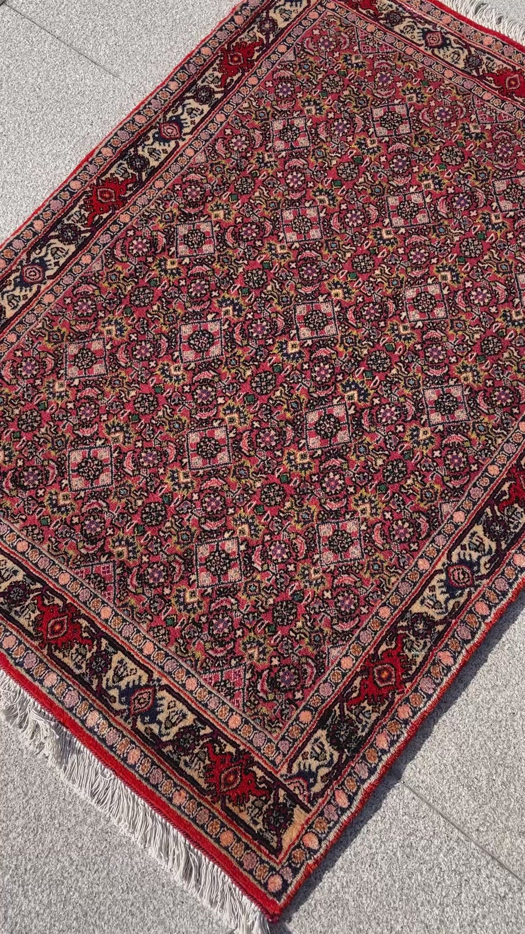 Small Vintage Kurdish Rug 3.6 x 2.4