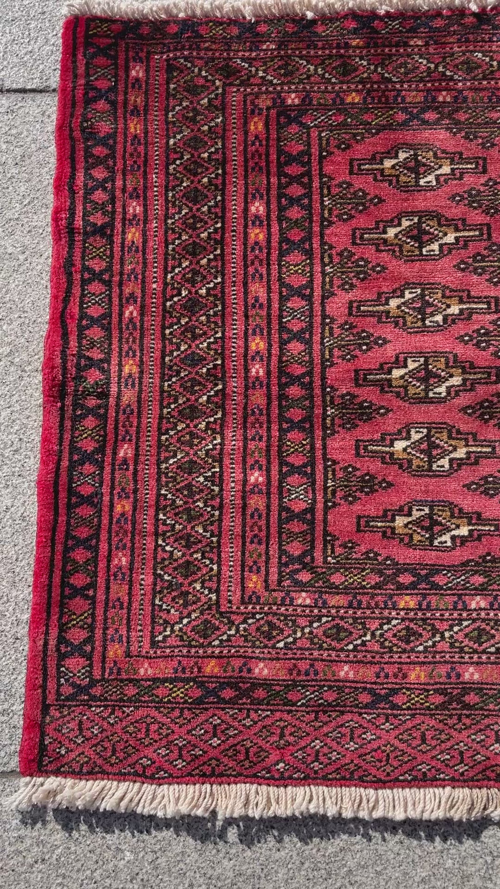 Vintage Small Turkoman Rug 1.96 x 4.1