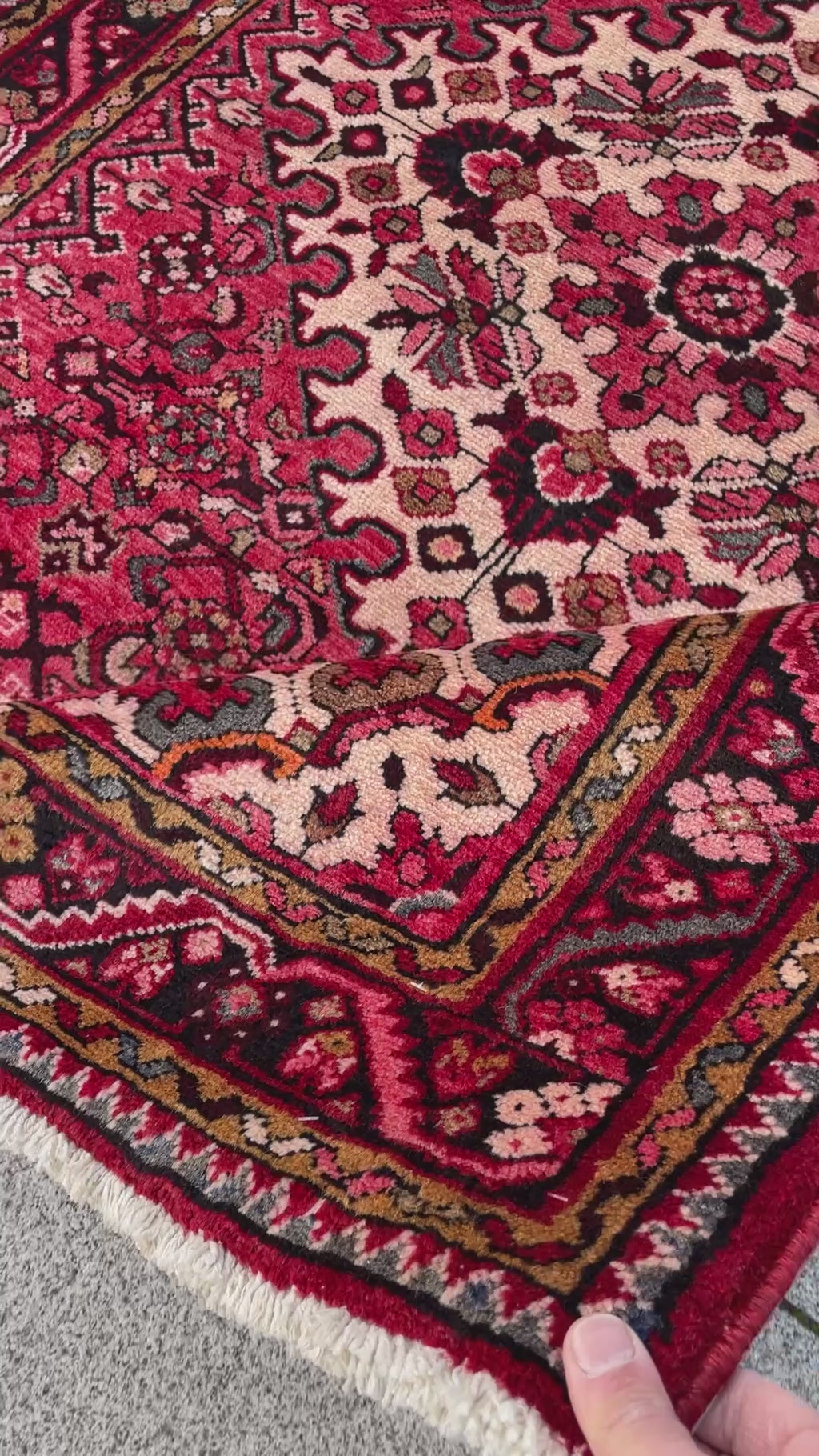 Vintage Malayer Rug 3.6x5.5 Circa 1970s Handwoven Wool Tribal Oriental Accent Carpet