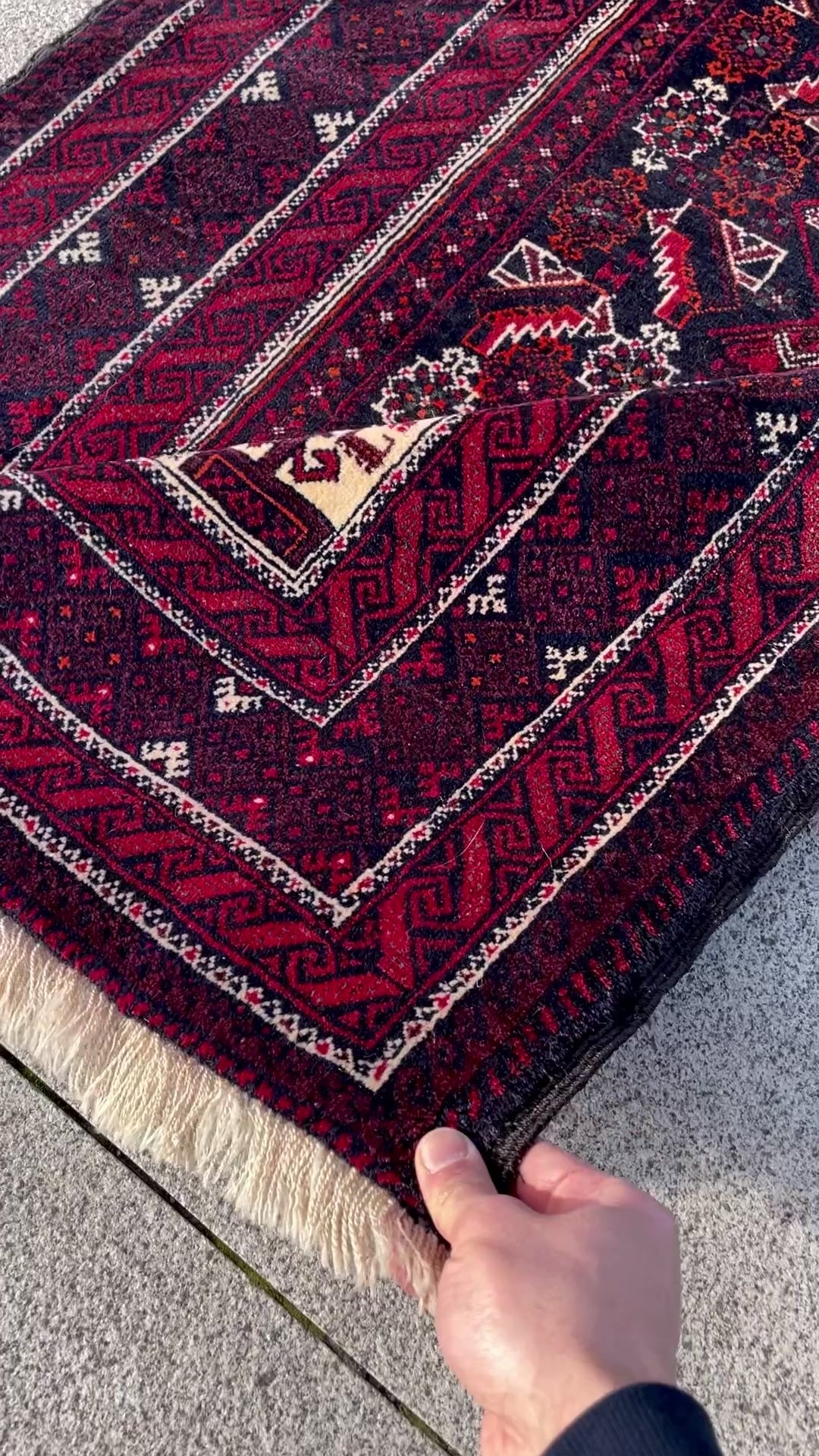 Vintage Baluch Rug 3.3 x 6 Circa 1960s